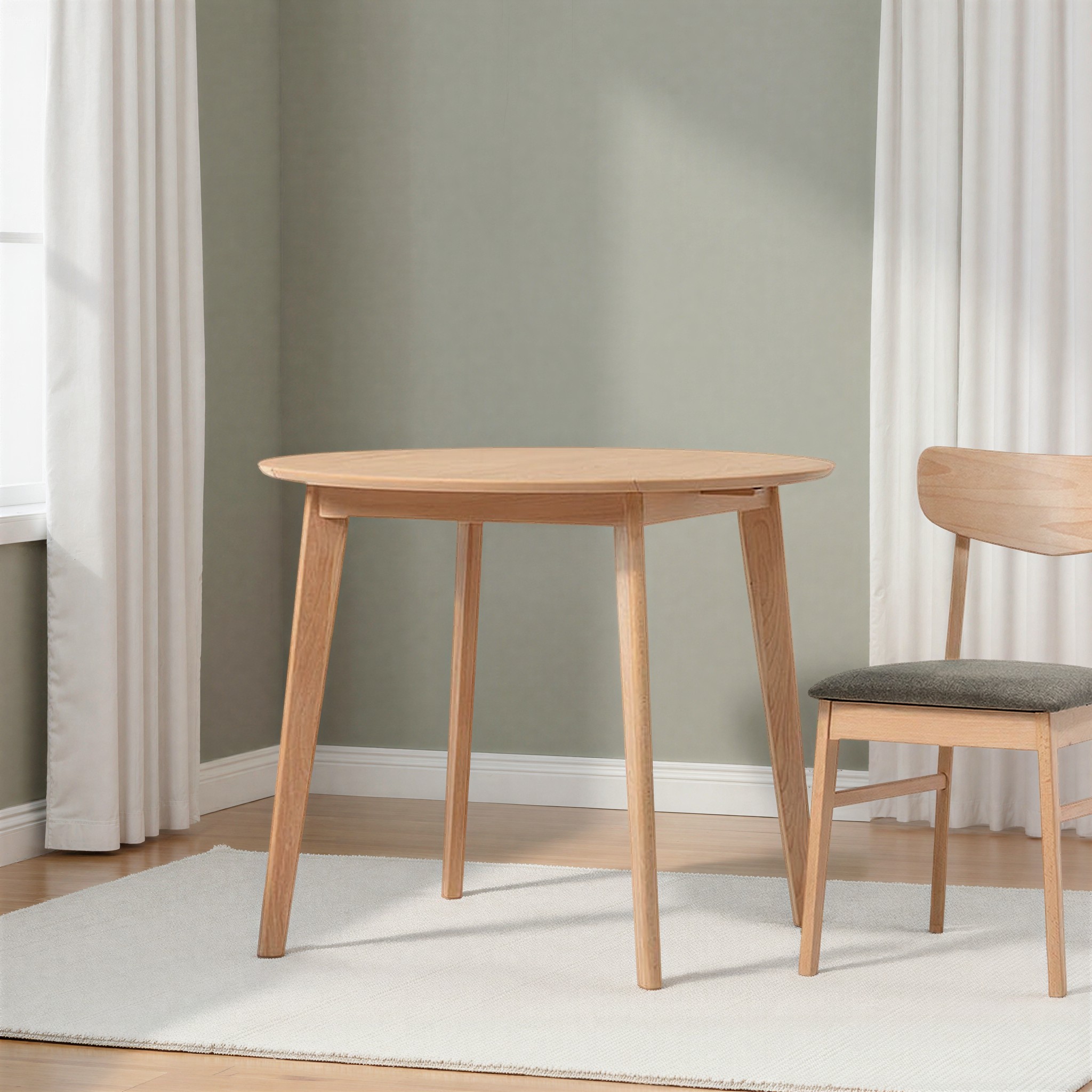 Veno Drop Leaf Round Dining Table - W60/90