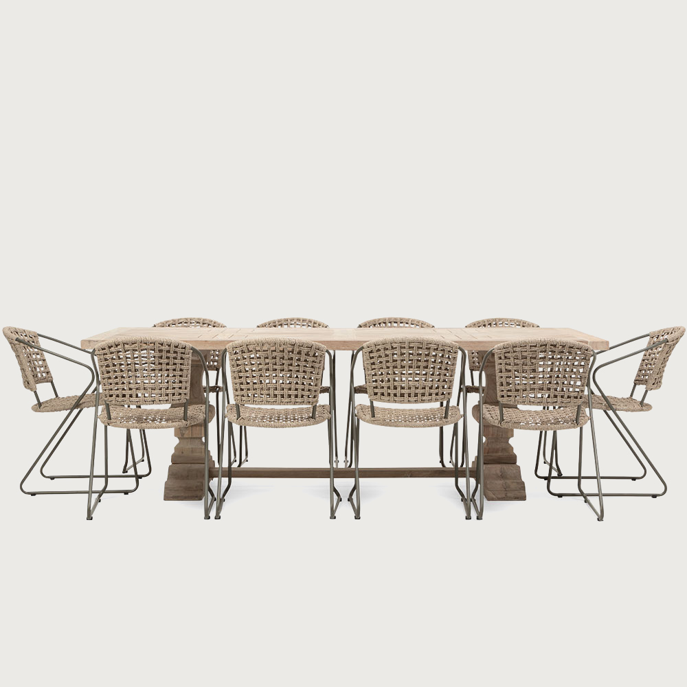 Indah Mozaik Outdoor Dining Table W240 Target Furniture NZ