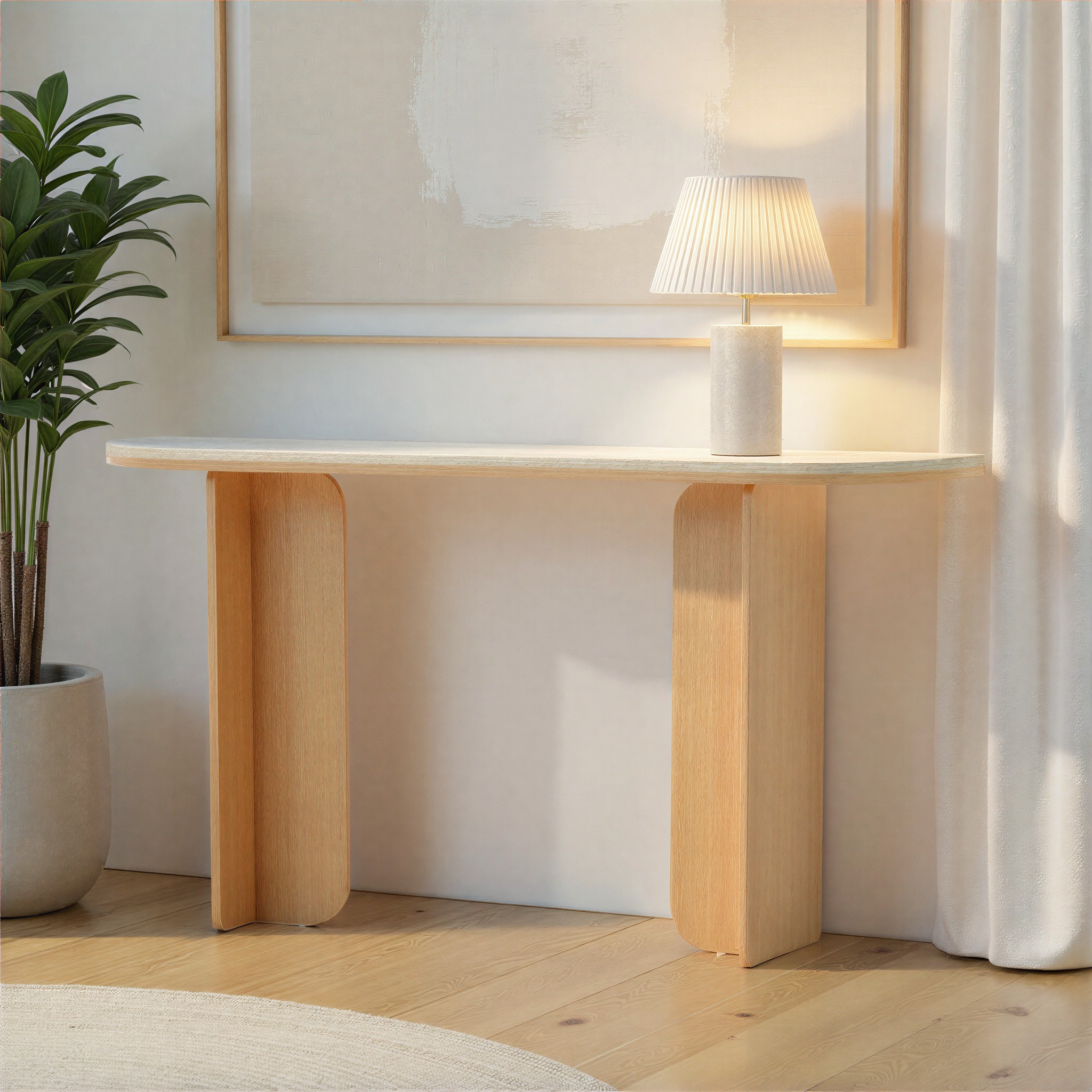 Isla Console Table KD, Light Oak