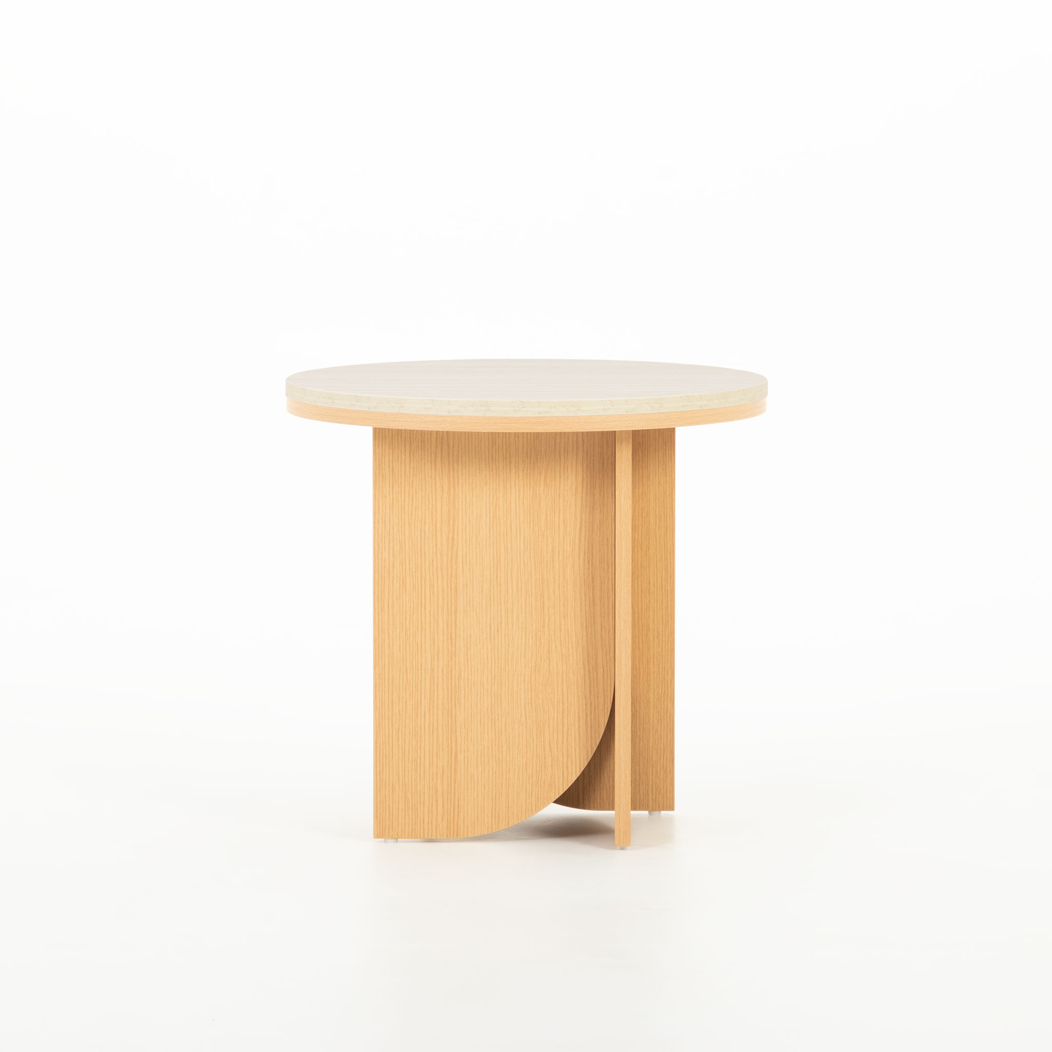 Isla Round Side Table KD, Light Oak