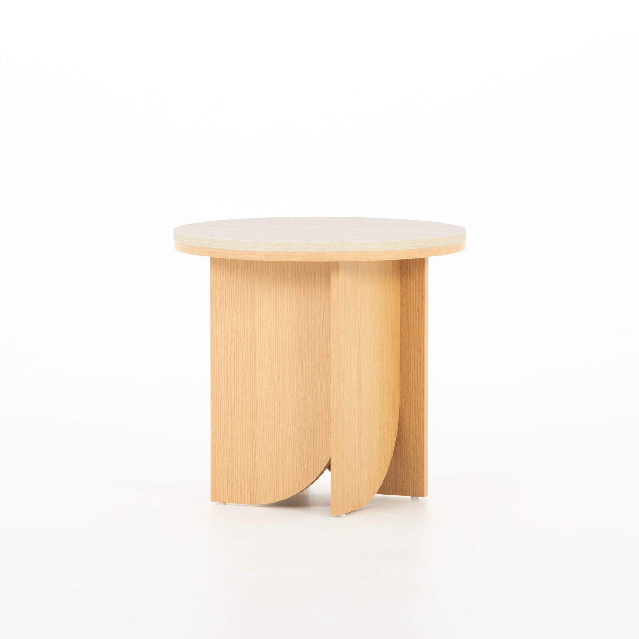 Isla Round Side Table KD, Light Oak