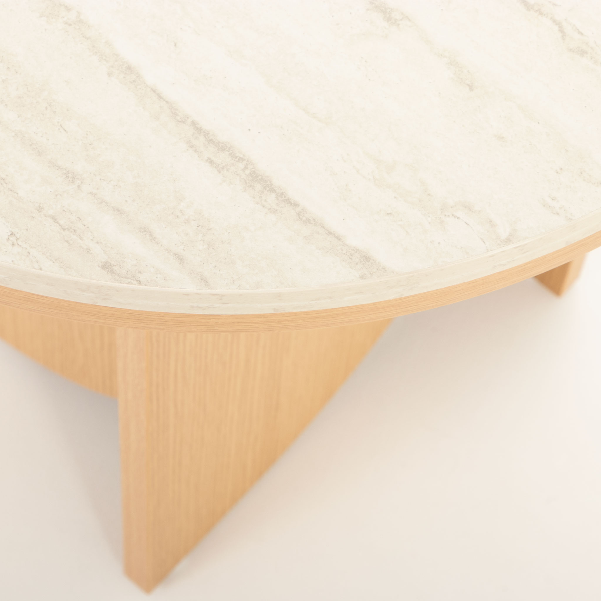 Isla Round Side Table KD, Light Oak