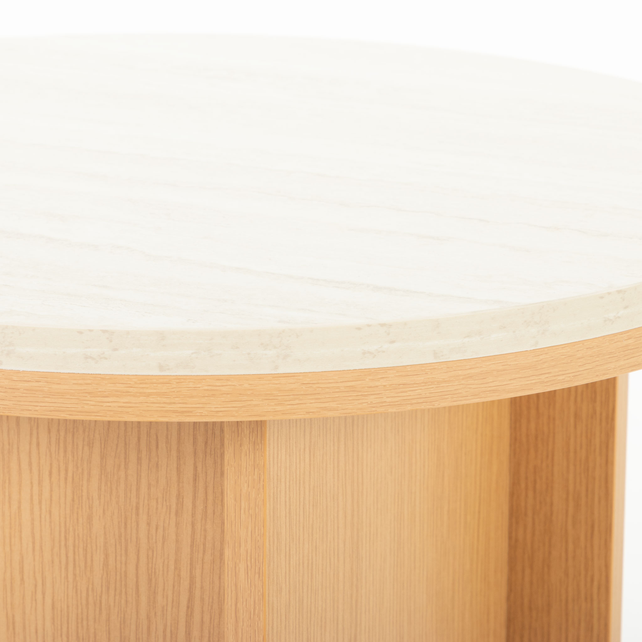 Isla Round Side Table KD, Light Oak