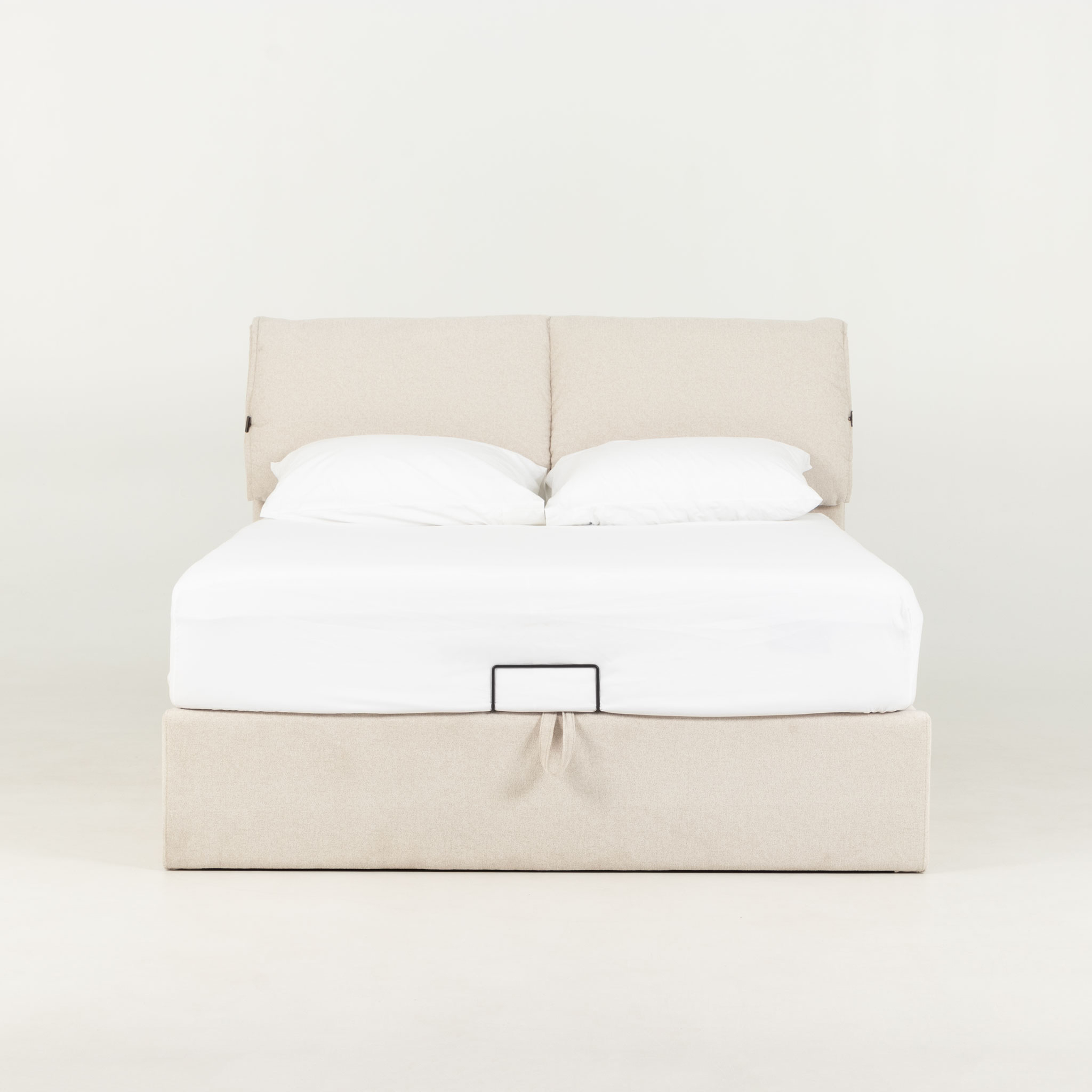 Sabina Lift Up Queen Bed Frame, Oatmeal