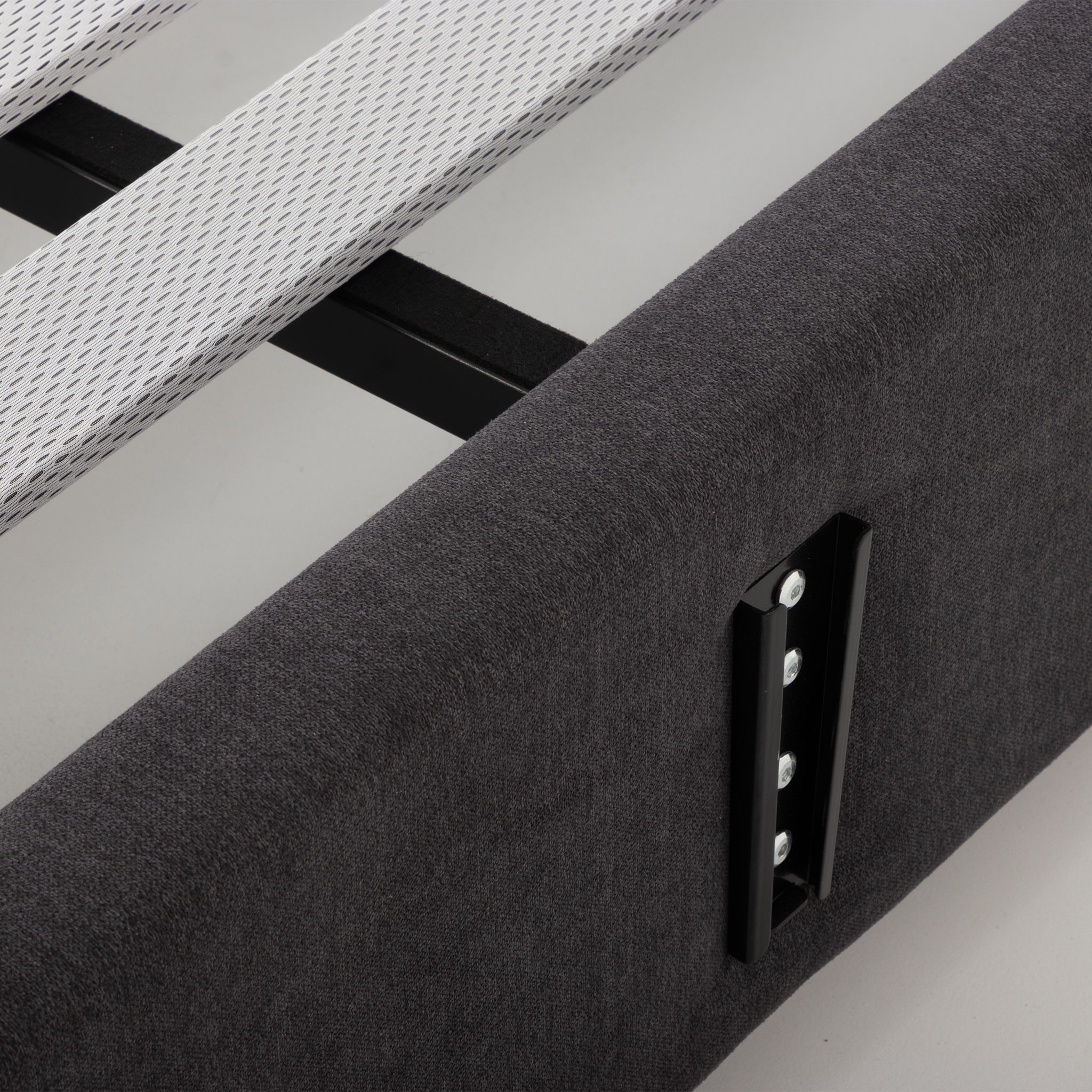 Elise King Bed Base, Charcoal