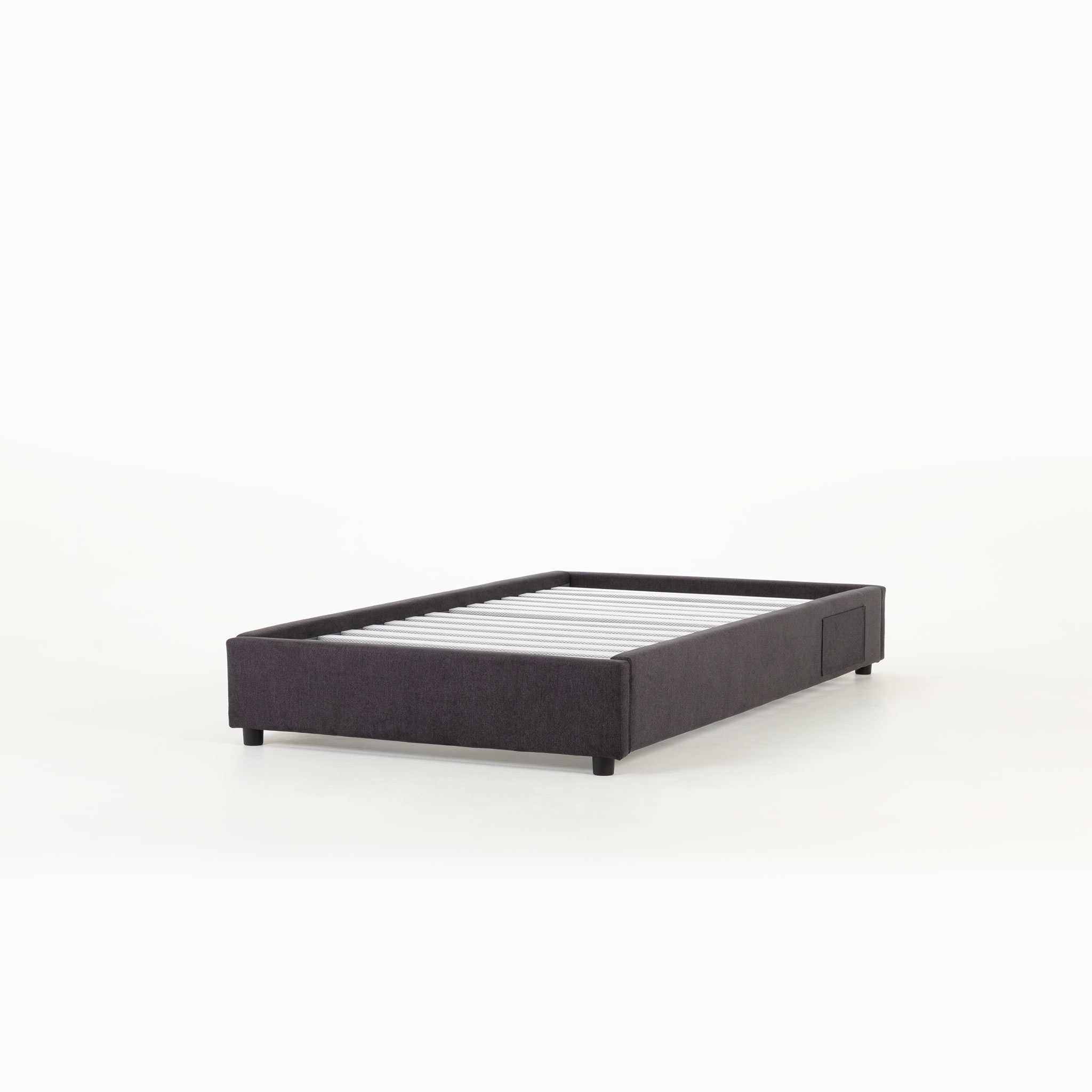 Elise King Single Bed Base, Charcoal