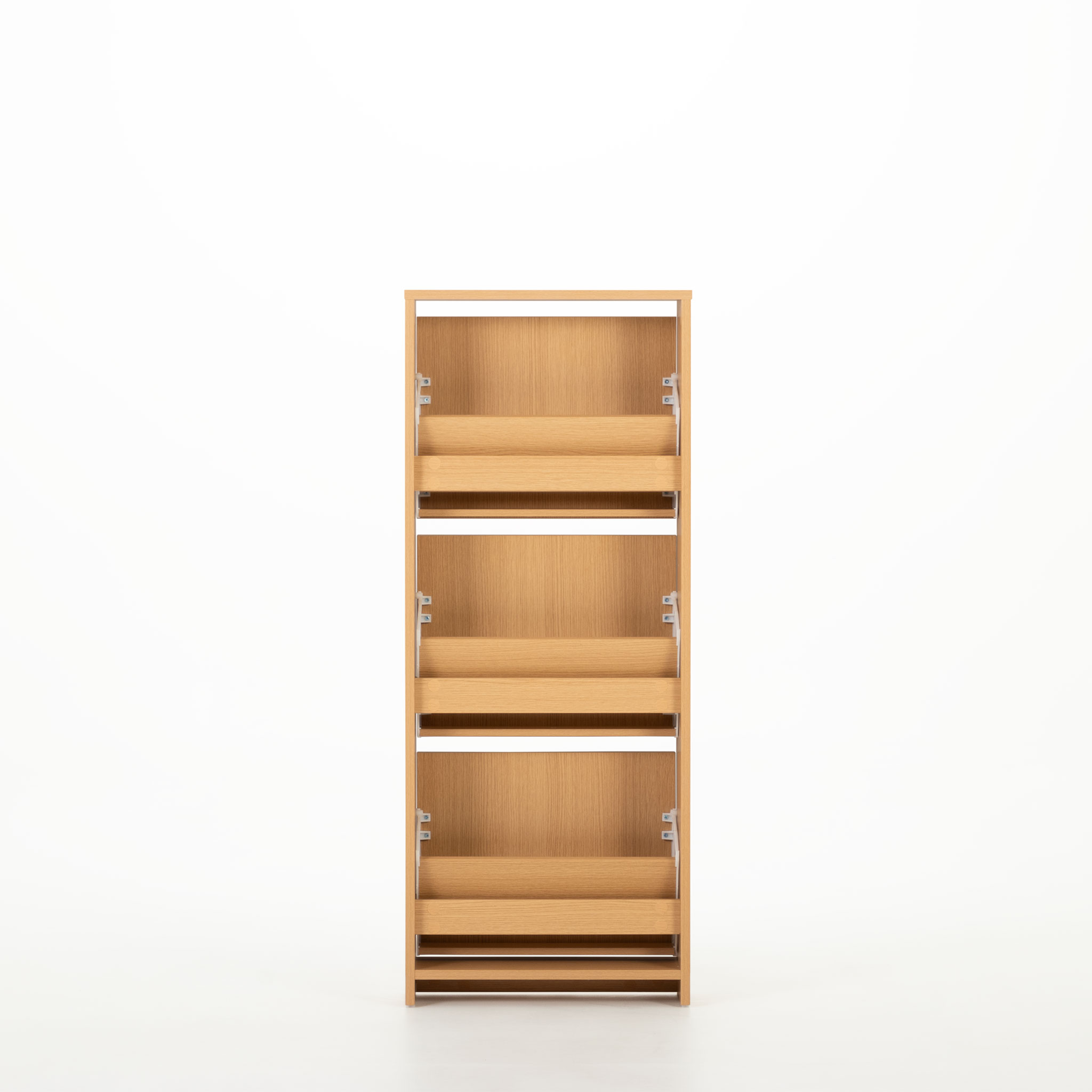 Kesia 3 Drawer Shoe Cabinet KD, Light Oak
