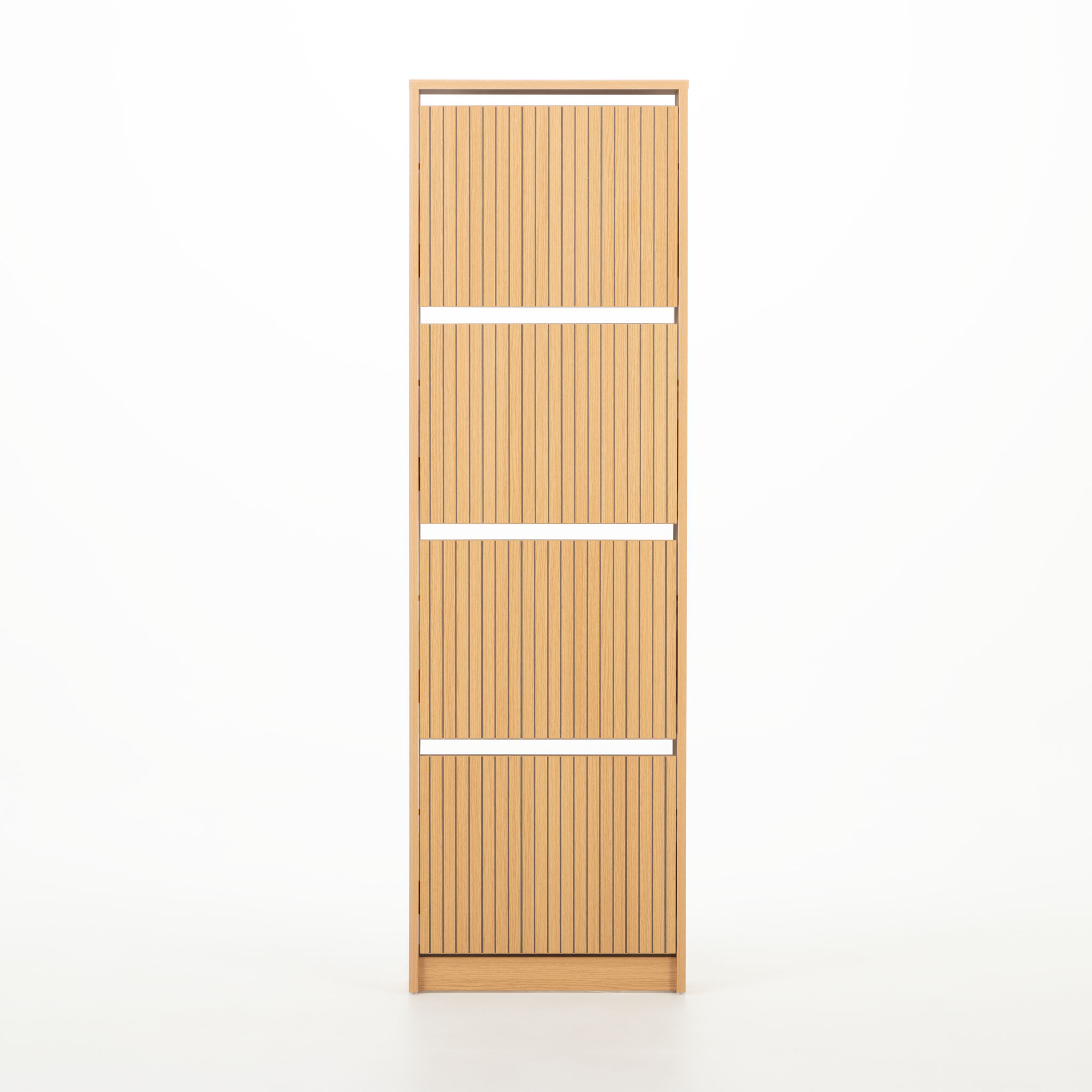 Kesia 4 Drawer Shoe Cabinet KD, Light Oak