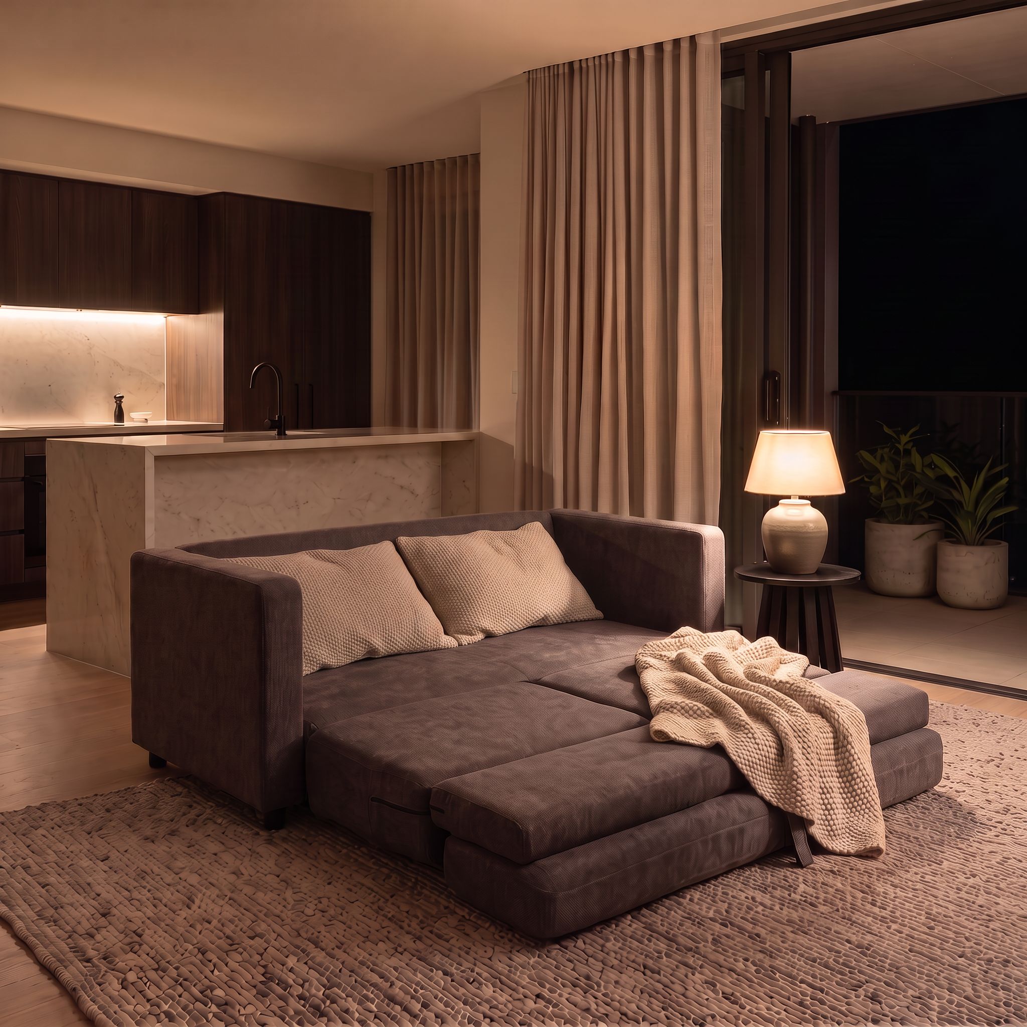 Dawson Sofa Bed, Charcoal