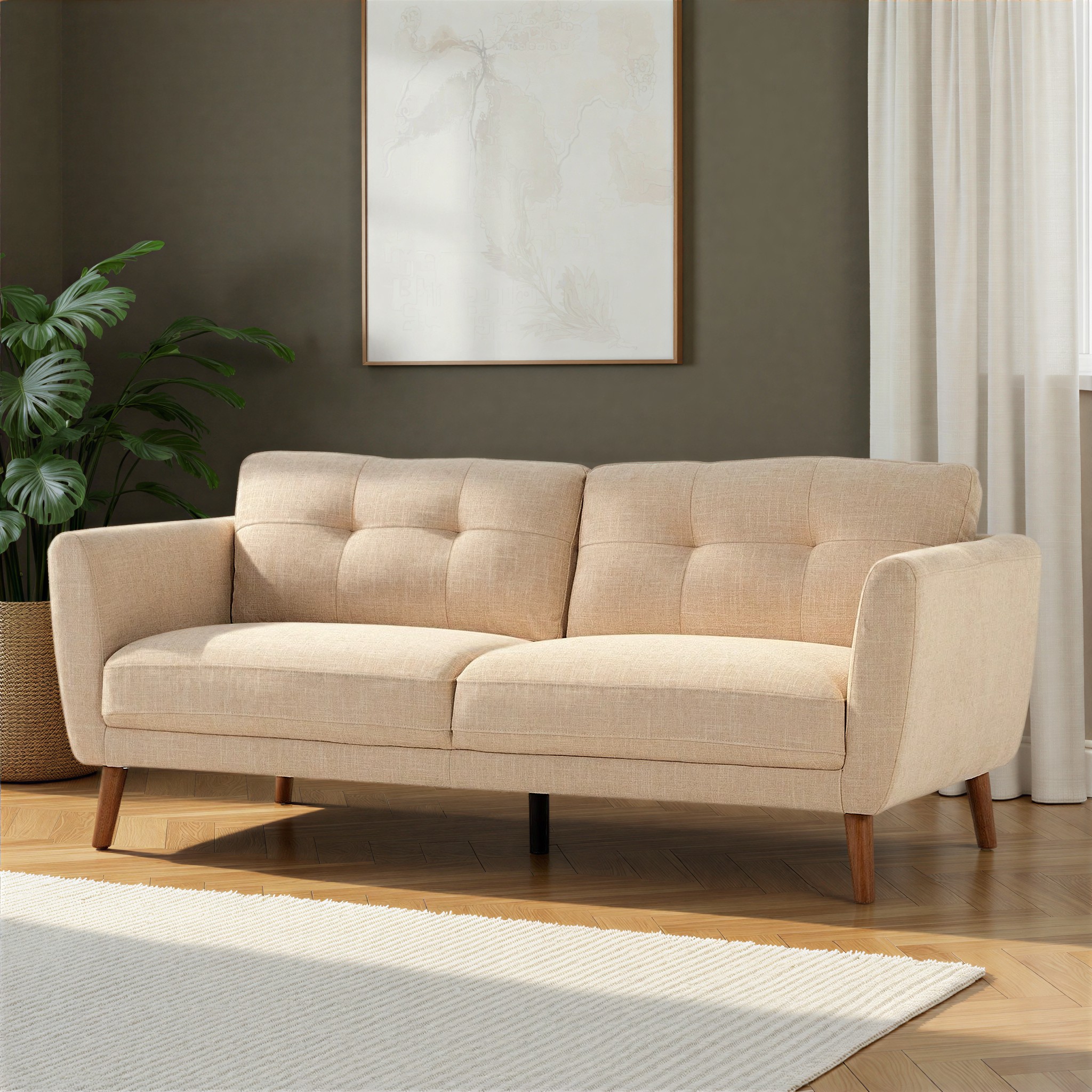 Liam 3 Seater Sofa, Beige