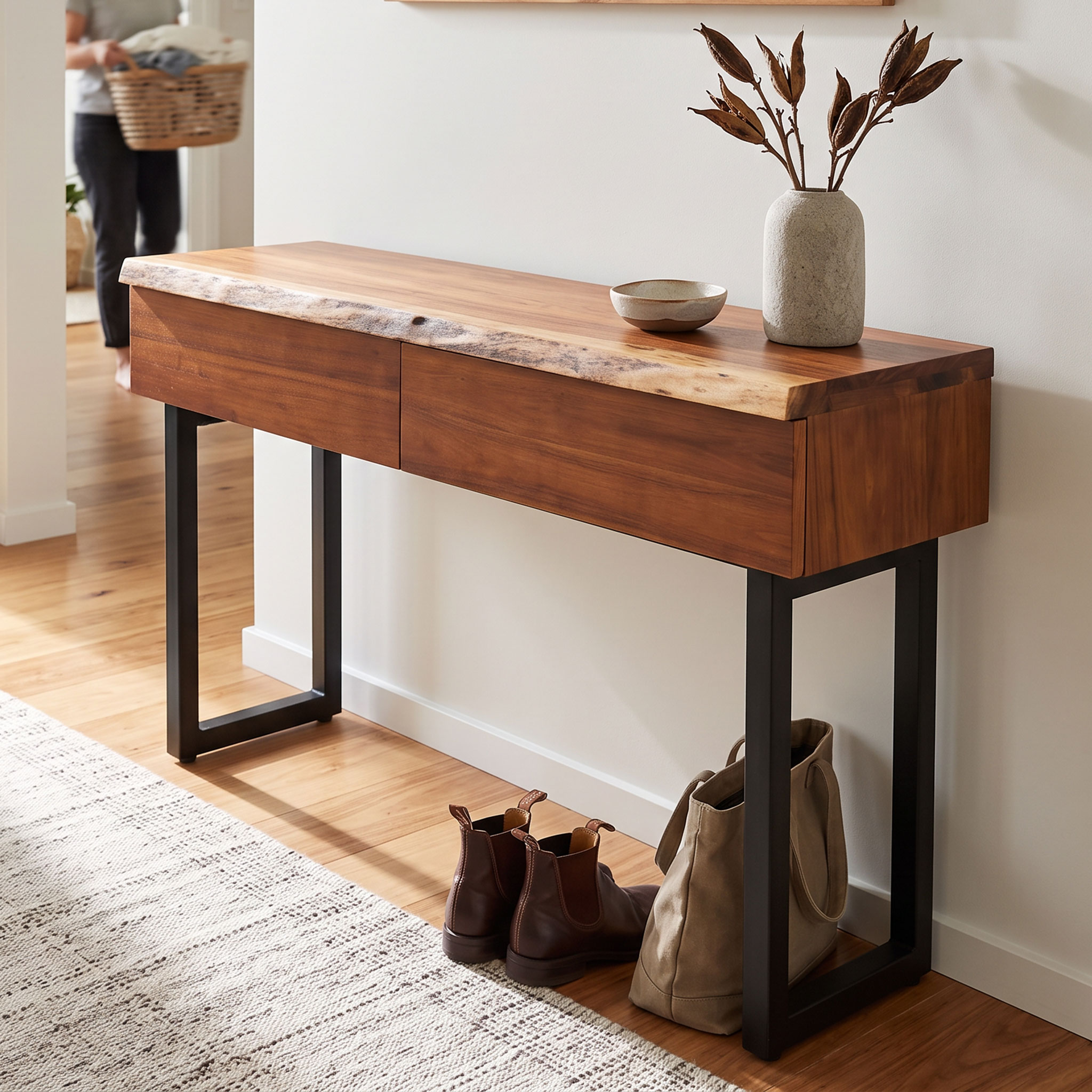Tipaz Console Table Live Edge