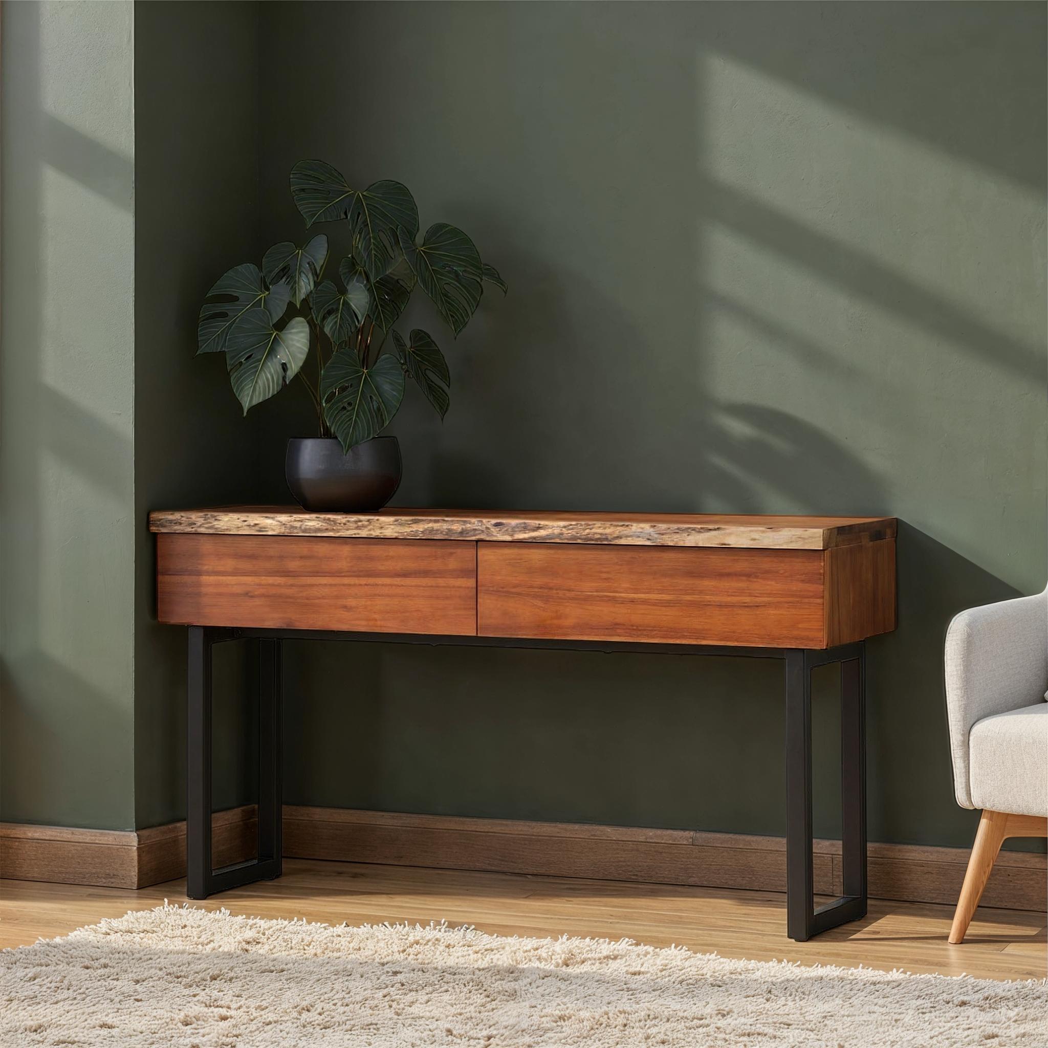 Tipaz Console Table Live Edge