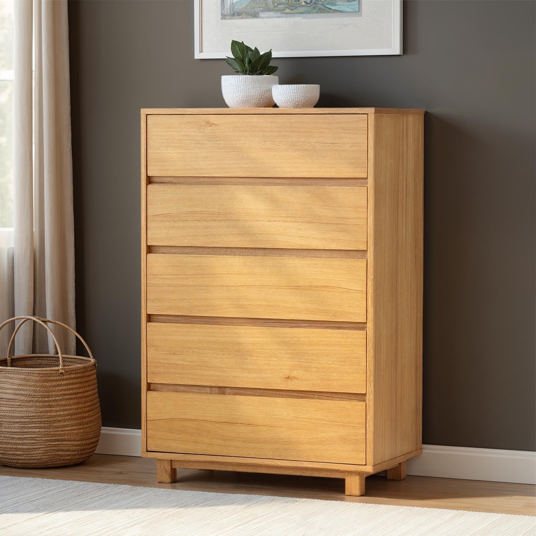 Ashwood 5 Drawer Tallboy