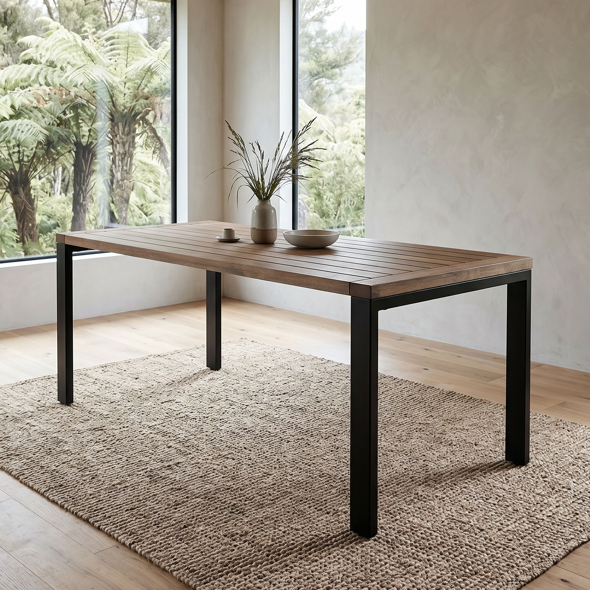 Barnwood Dining Table W180, Dark