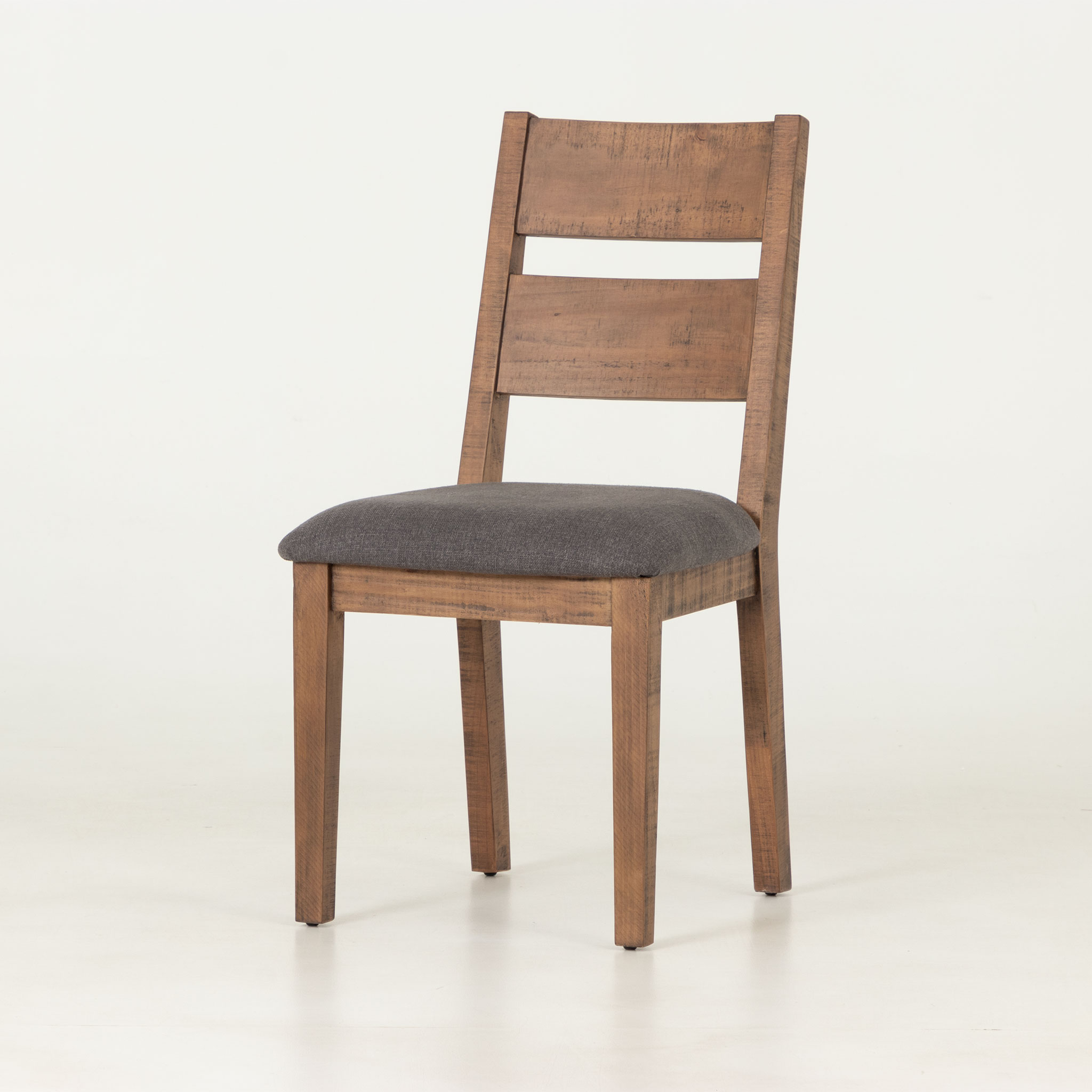 Barnwood Dining Chair with Fabric Seat, Dark