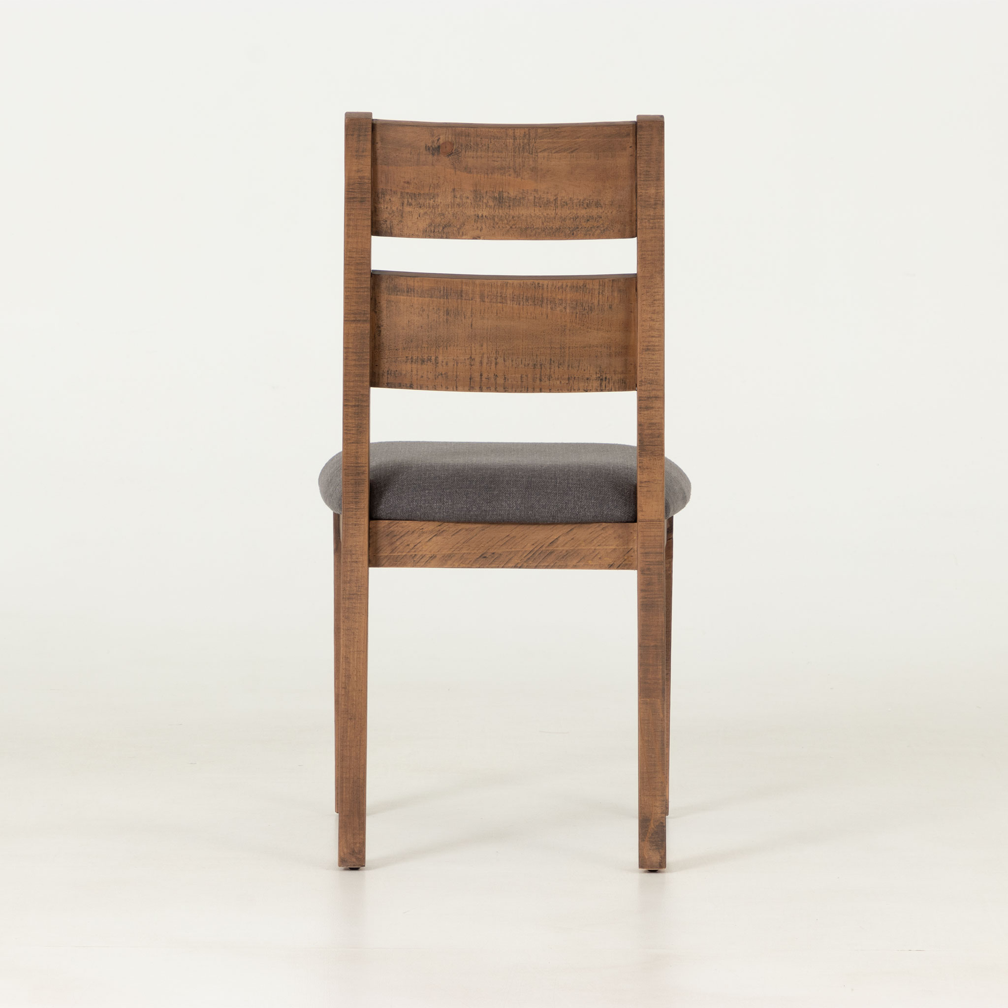 Barnwood Dining Chair with Fabric Seat, Dark