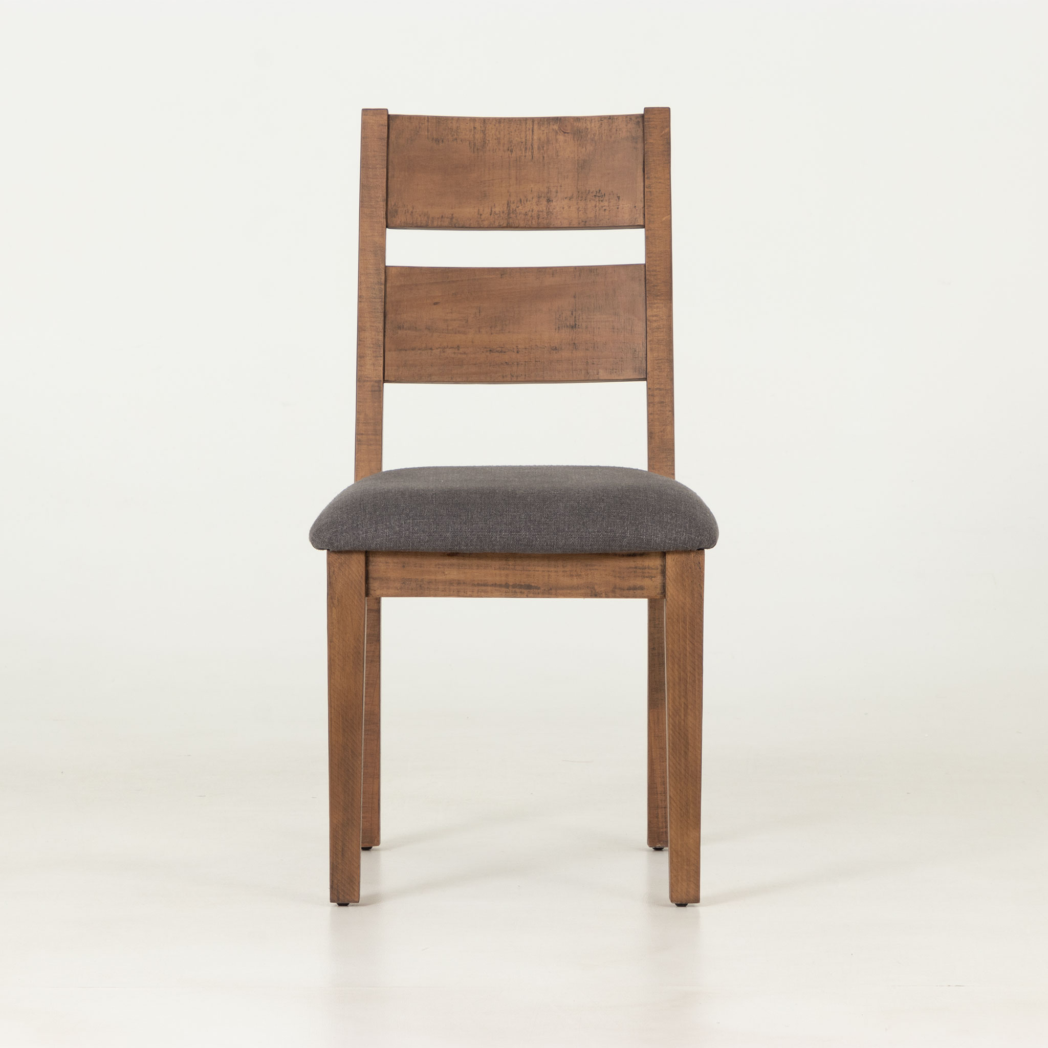 Barnwood Dining Chair with Fabric Seat, Dark