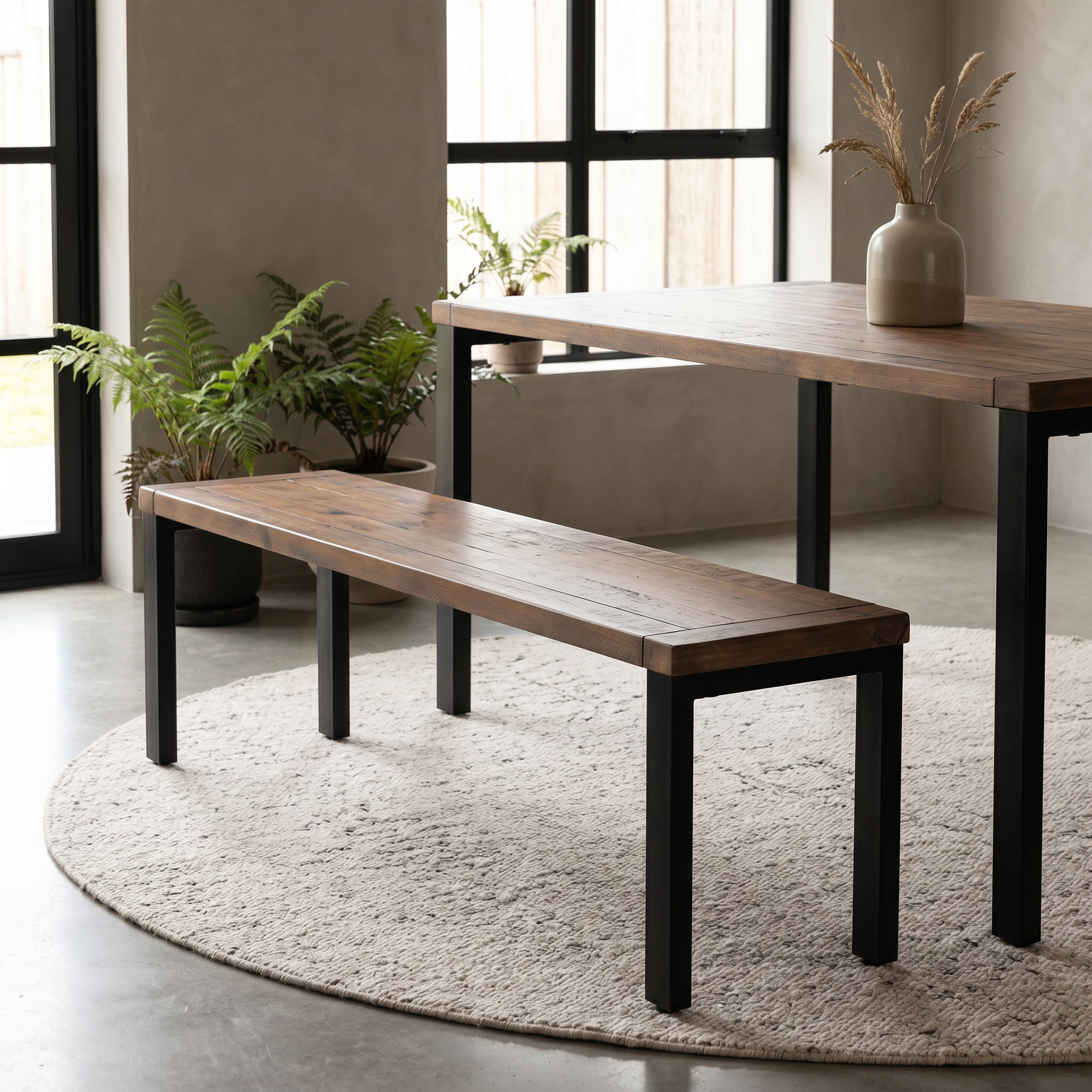 Barnwood Bench - W165, Dark