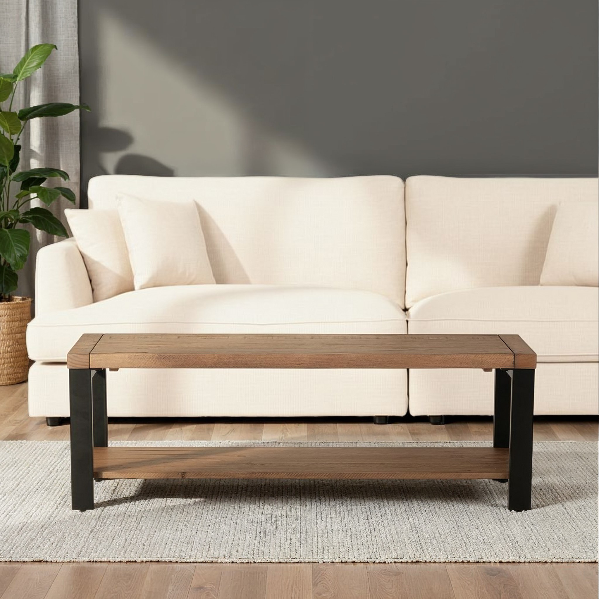 Barnwood Coffee Table, Dark