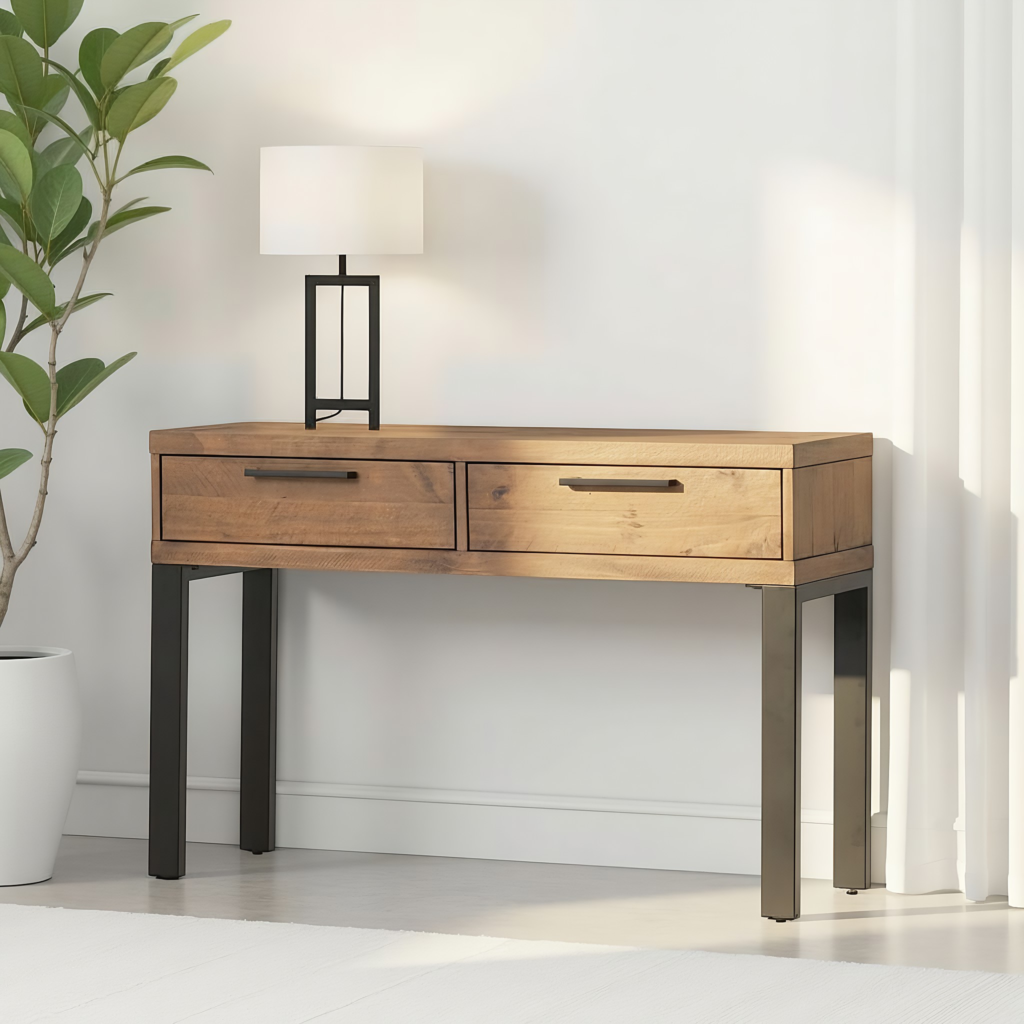 Barnwood Console Table, Dark