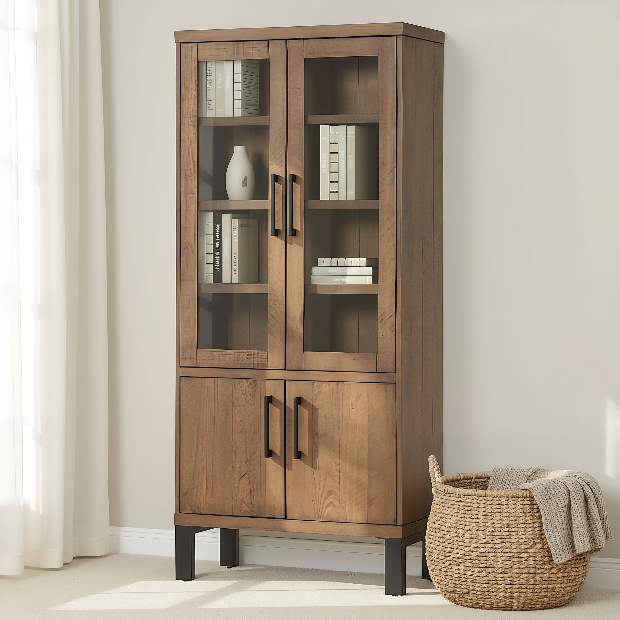 Barnwood Display Cabinet, Dark