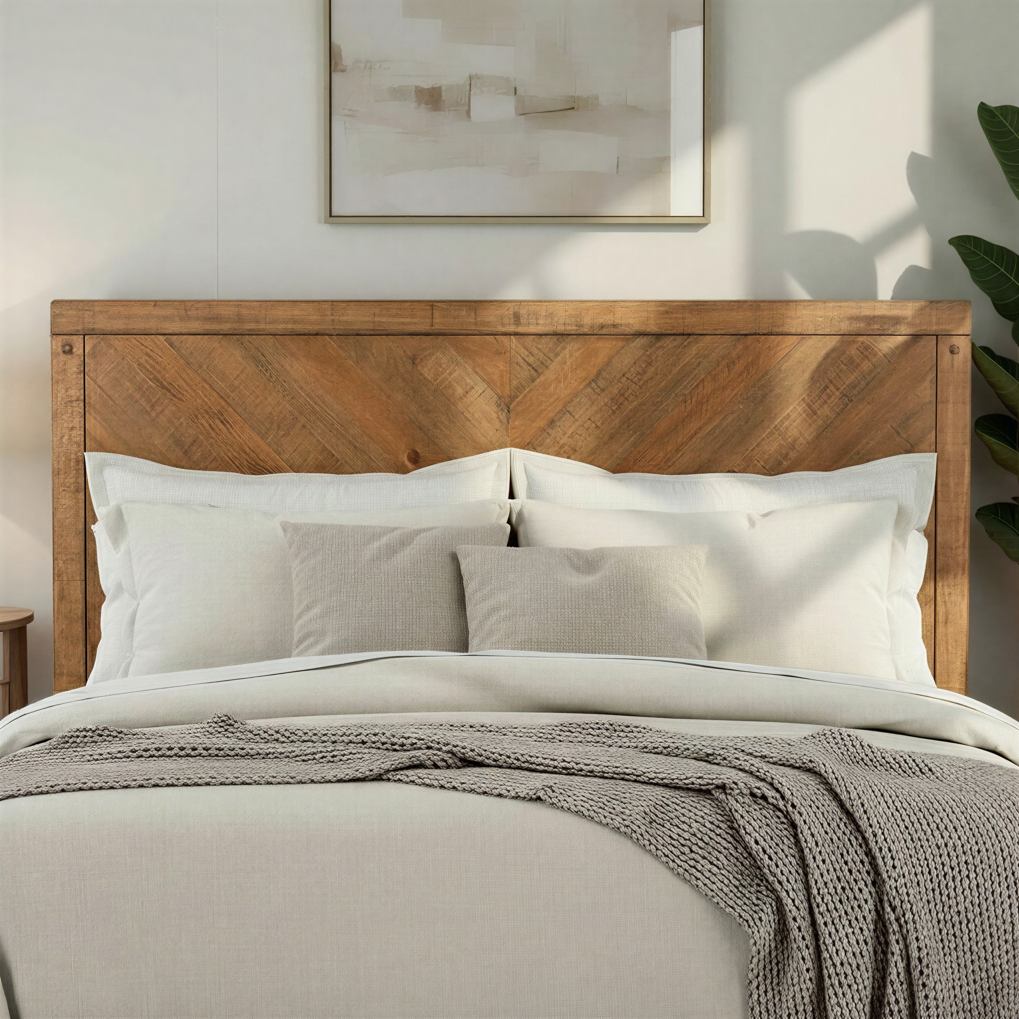 Chevron King/Super King Headboard, Pine