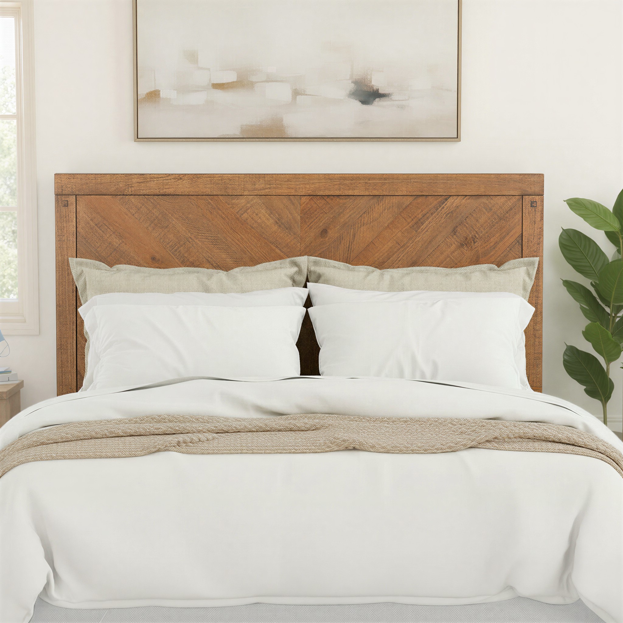 Chevron Double/Queen Headboard, Pine