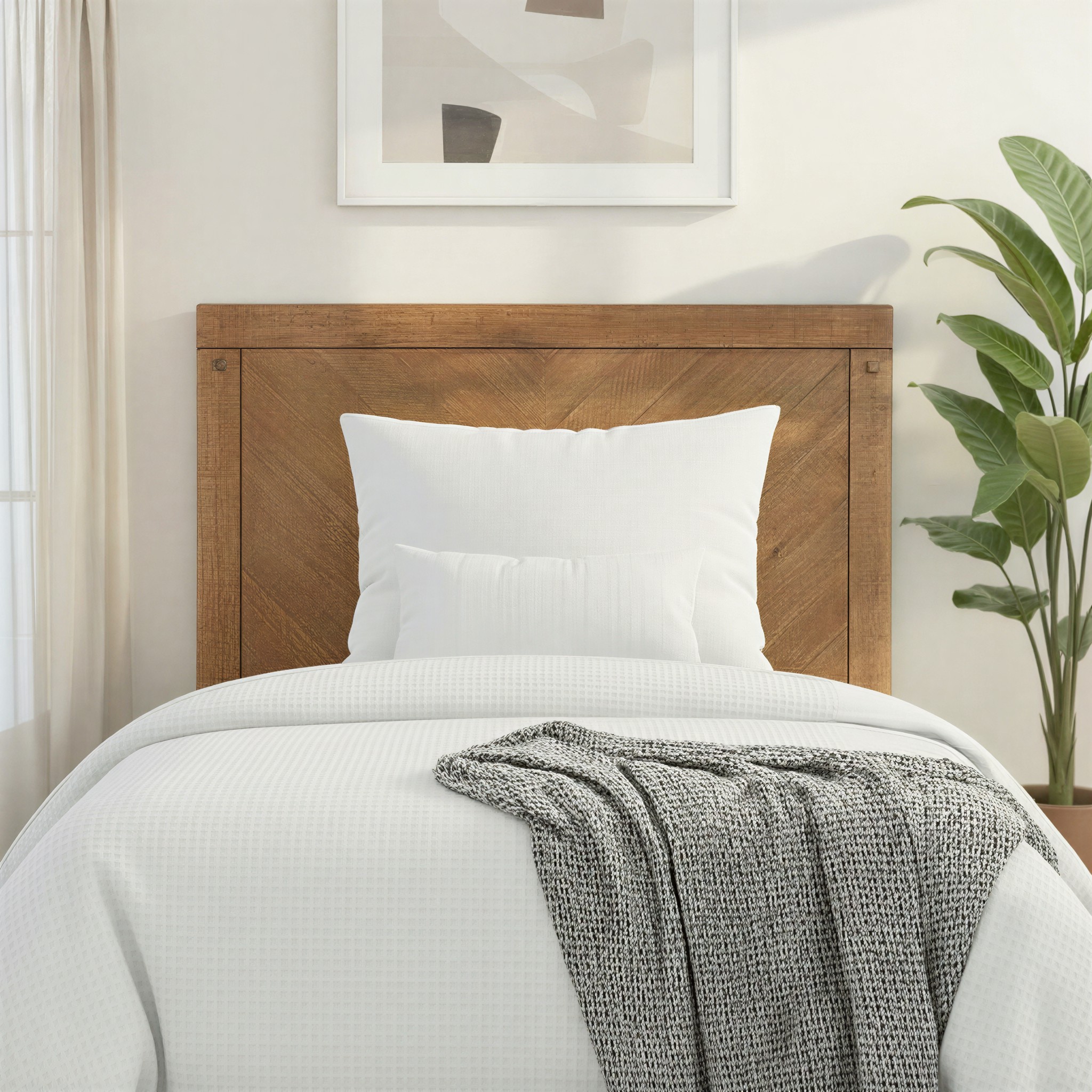 Chevron Single/King Single Headboard, Pine