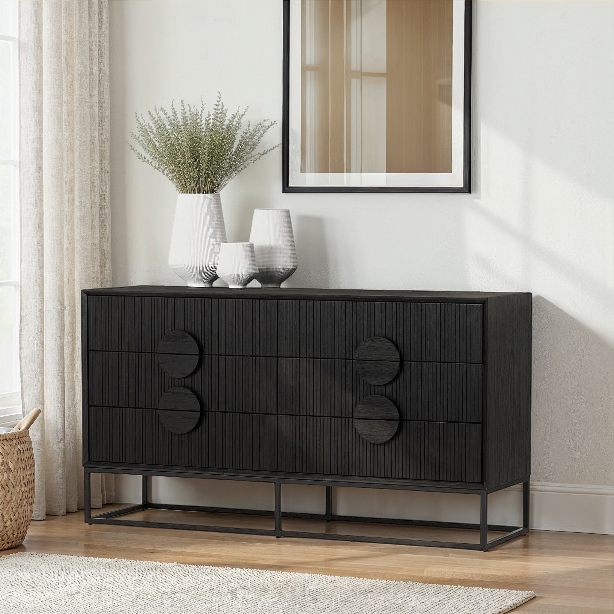 Oslo 6 Drawer Lowboy, Dark