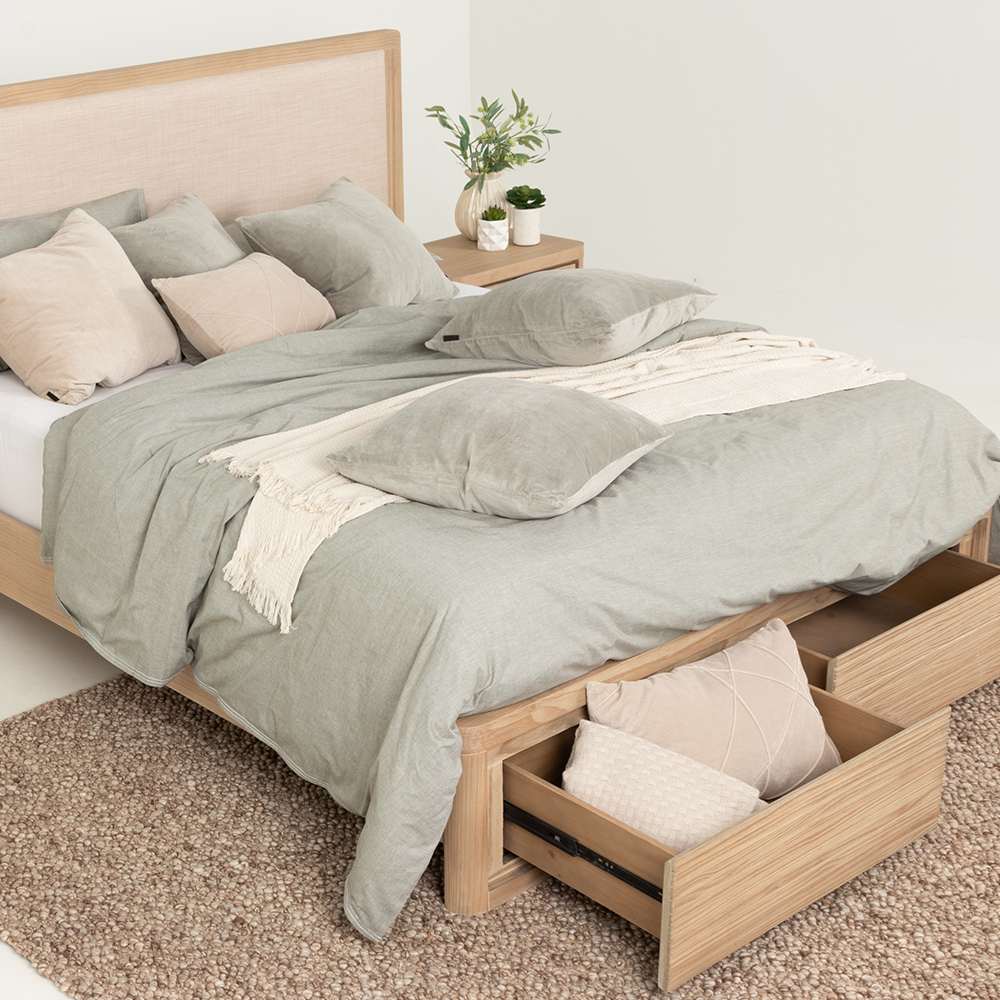 Bromley Super King Bed Frame With Drawers, Light