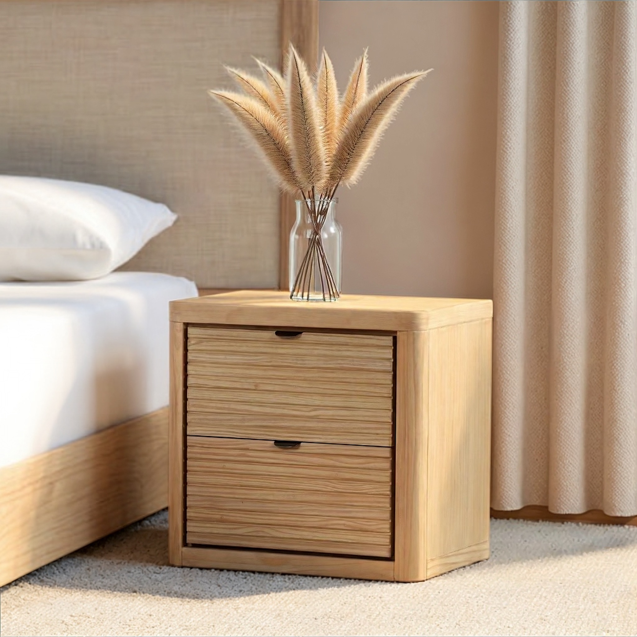 Bromley 2 Drawer Bedside, Light