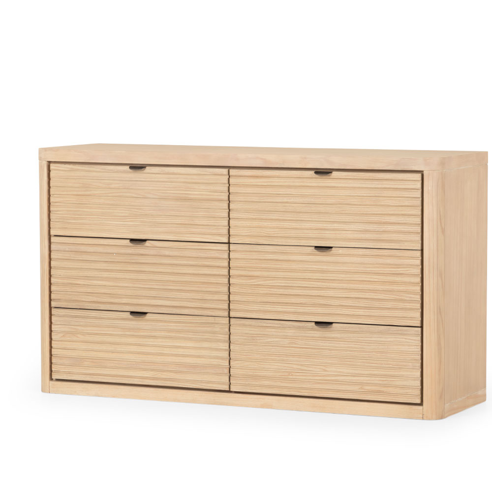 Bromley 6 Drawer Lowboy, Light