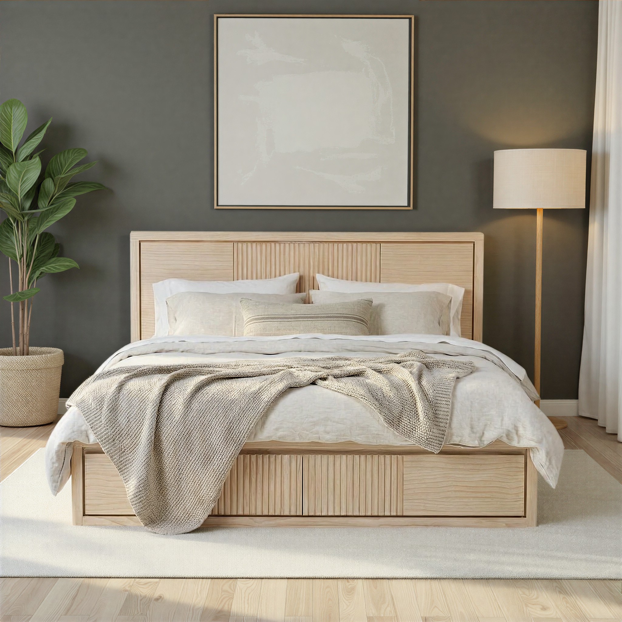 Aspen King Bed Frame with Storage