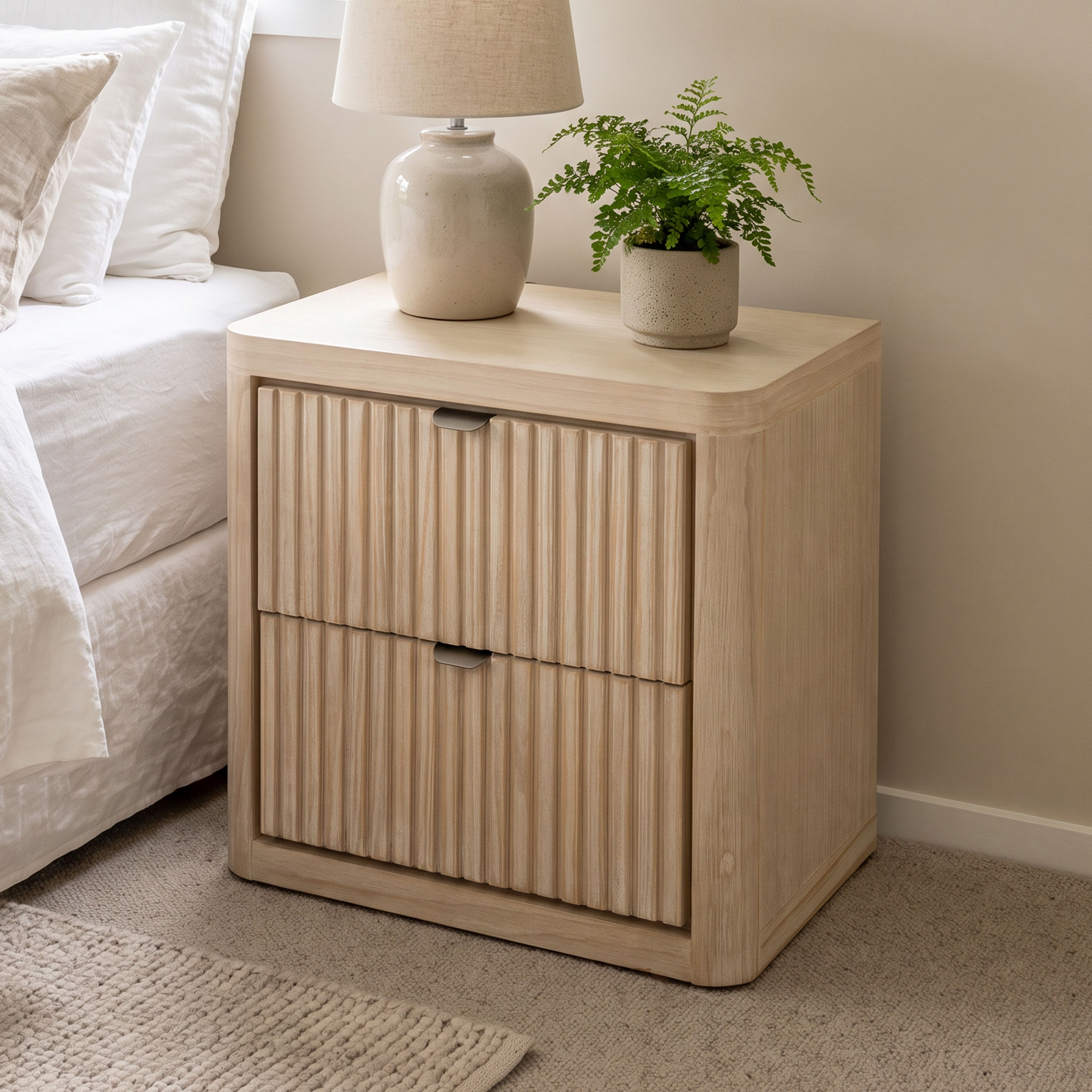 Aspen 2 Drawer Bedside