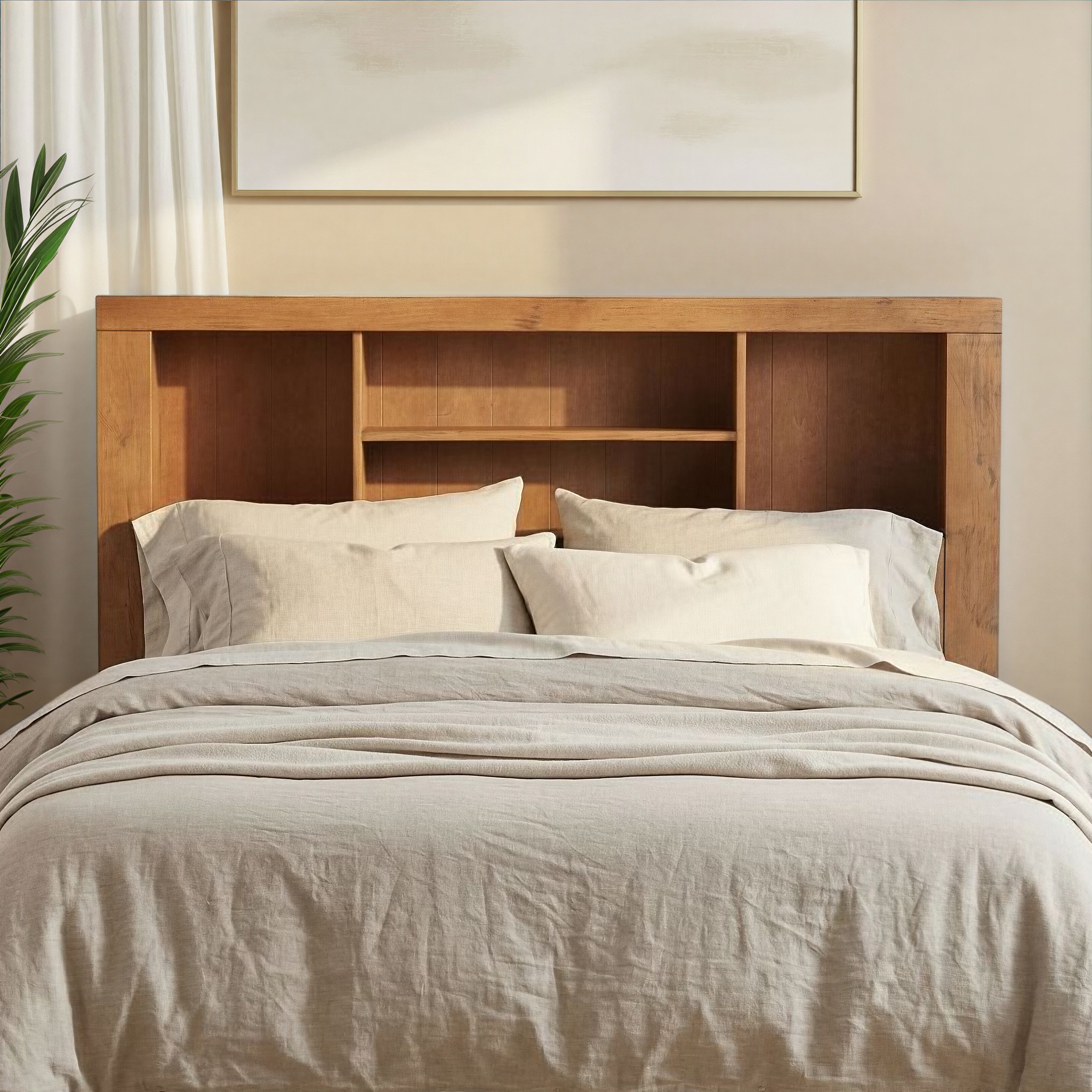 Safin Bookend Double/Queen Headboard, Brown