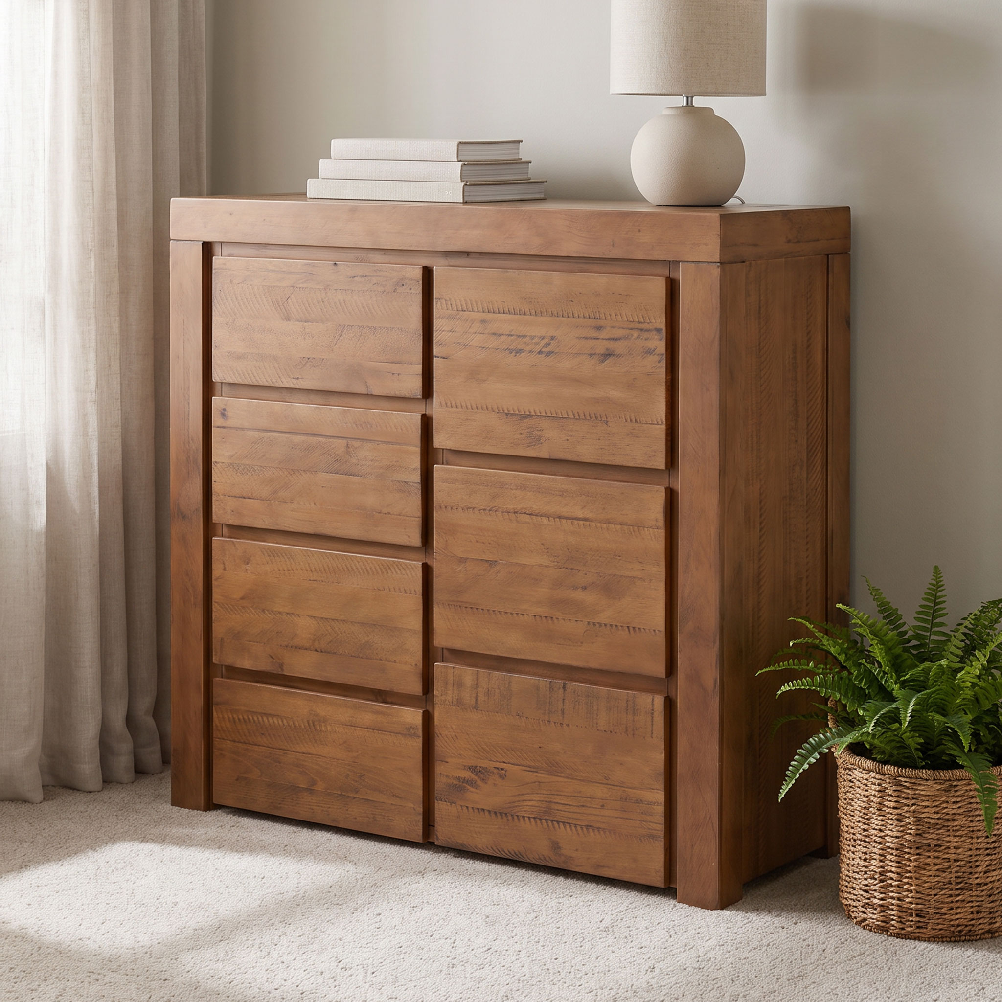 Safin 7 Drawer Tallboy, Brown
