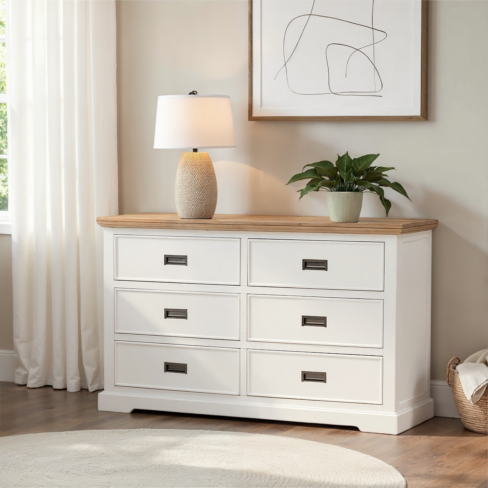 Melve 6 Drawer Lowboy