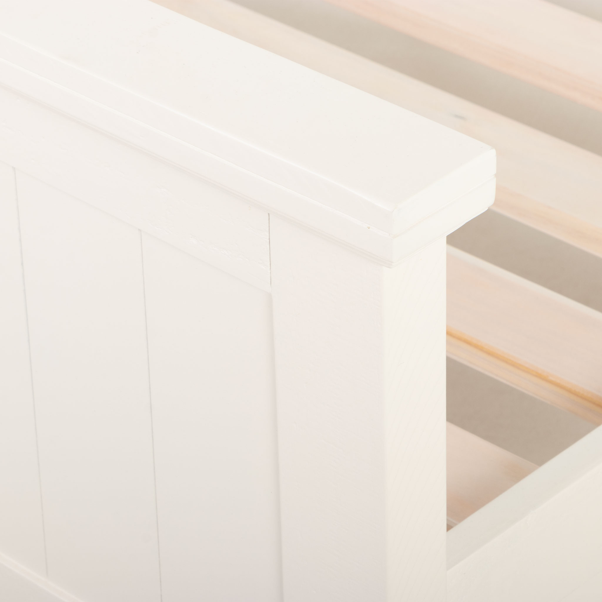 Melve King Bed Frame, White