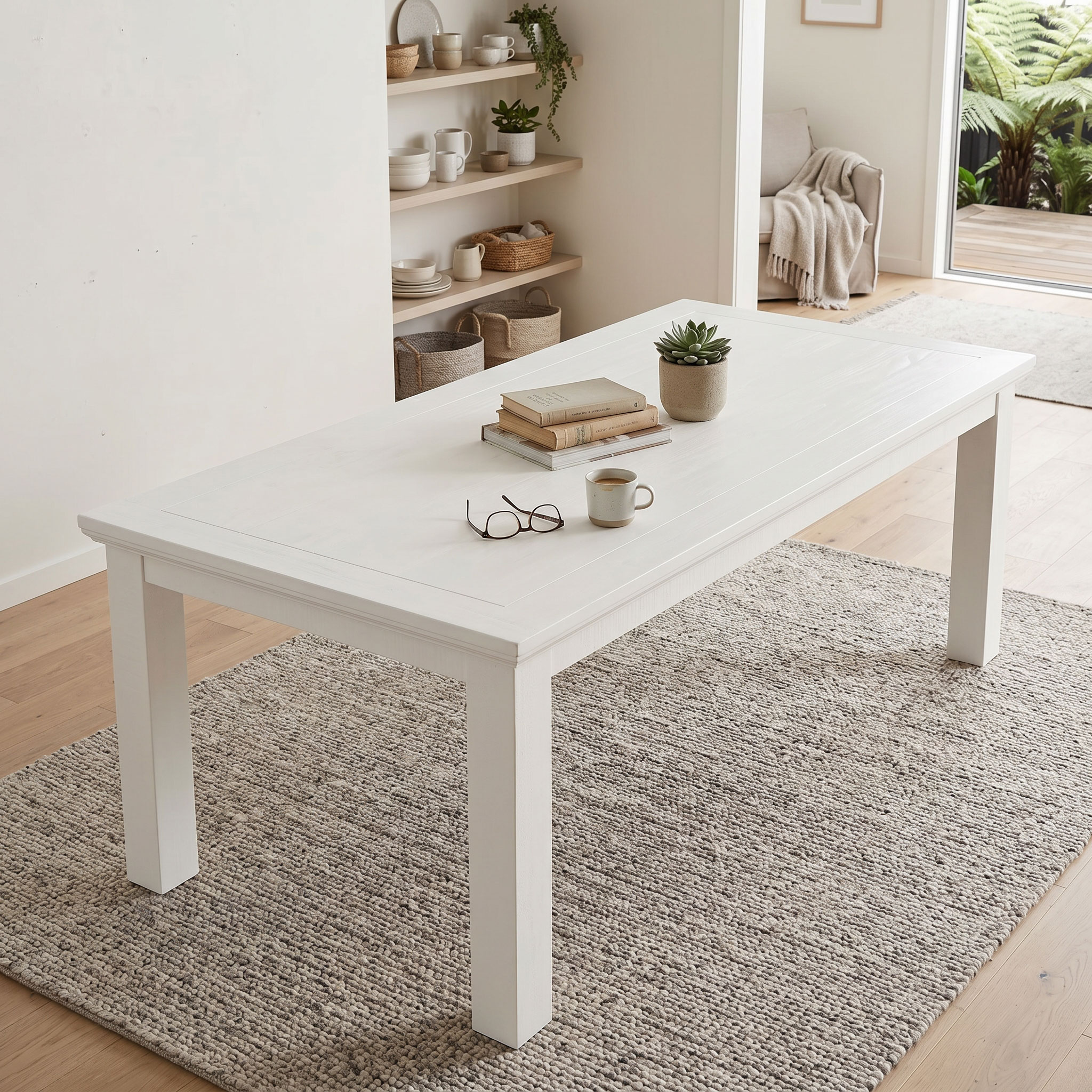Melve Dining Table - W220, White