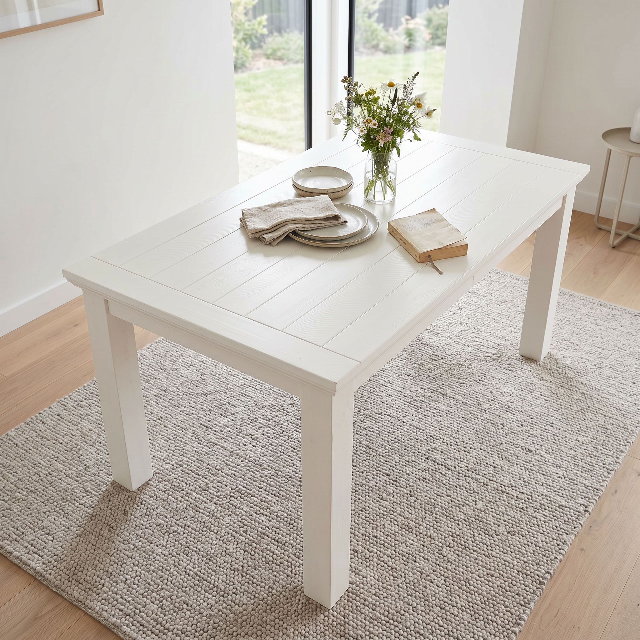 Melve Dining Table - W160, White