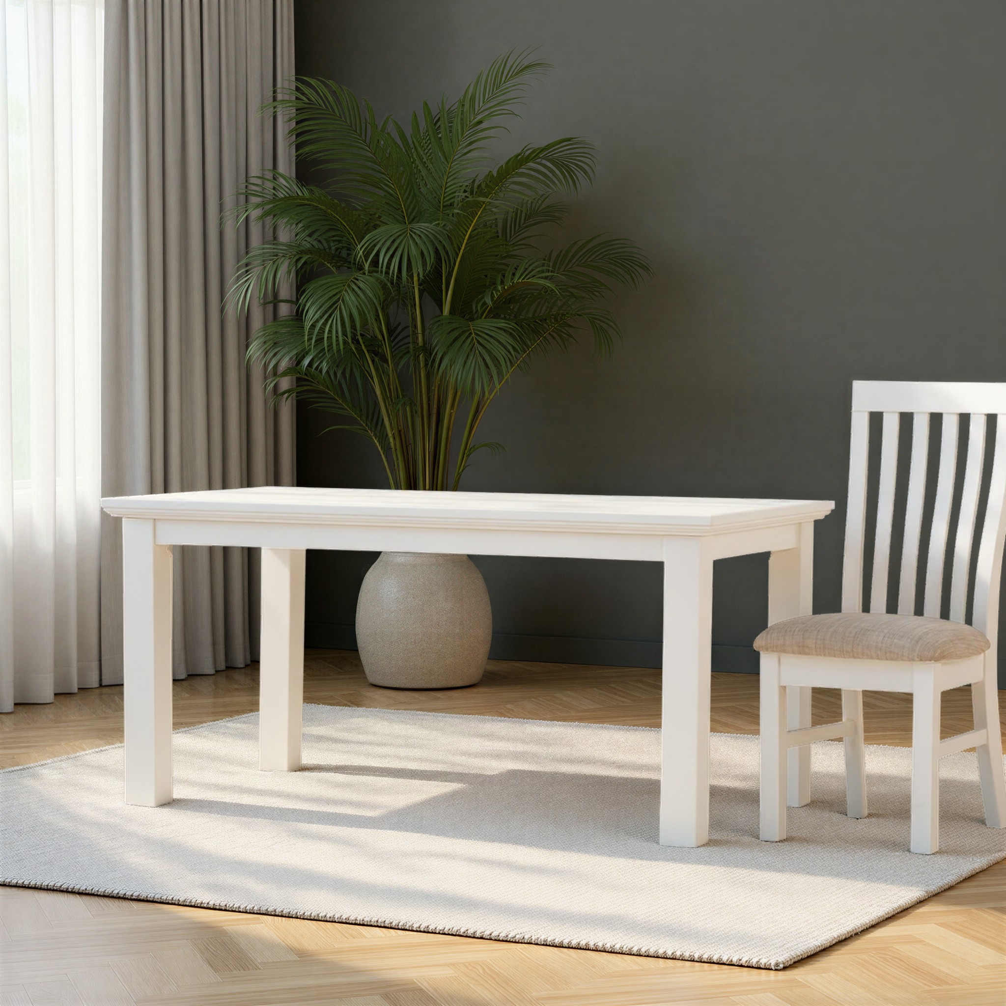 Melve Dining Table - W160, White