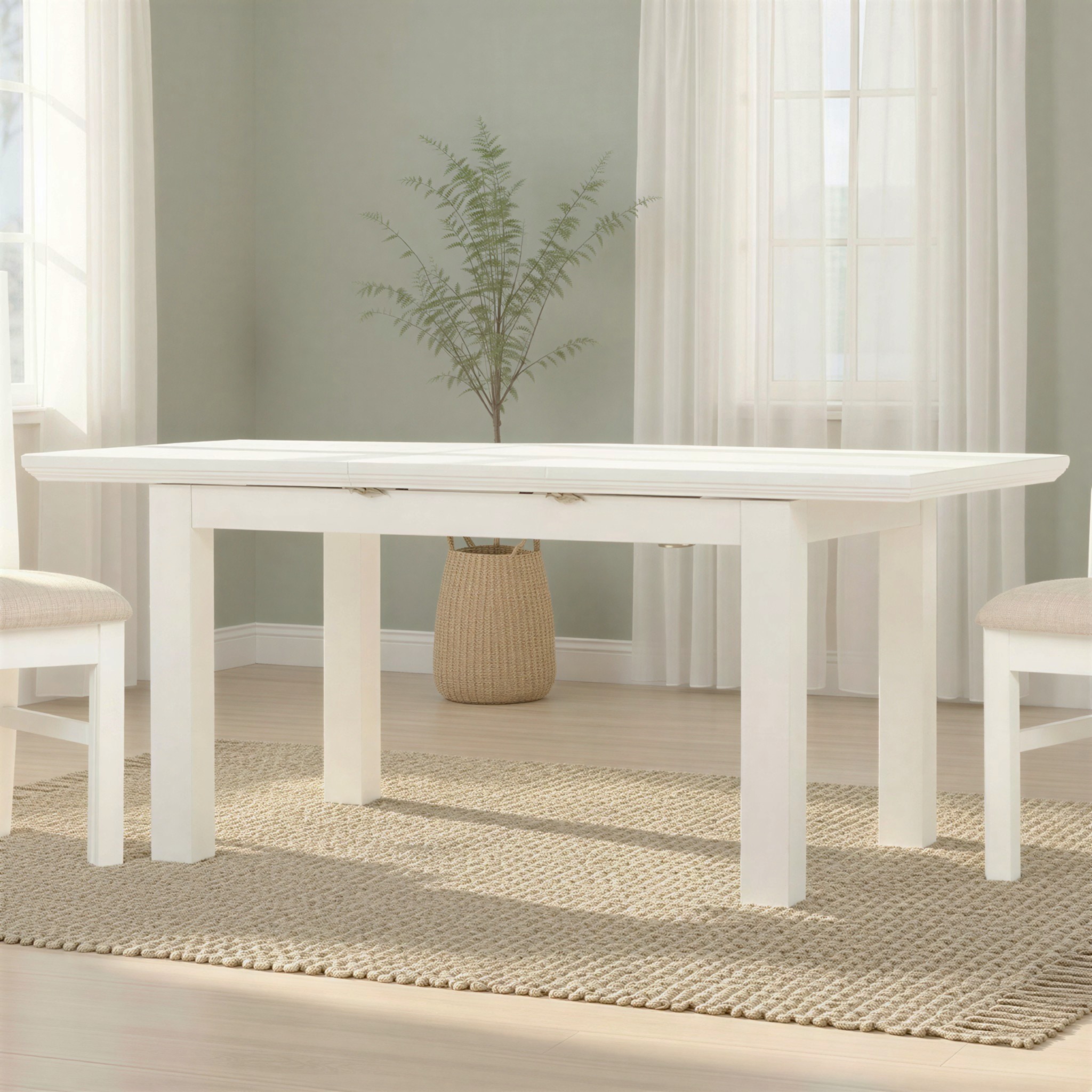 Melve Extension Dining Table - W140/180, White