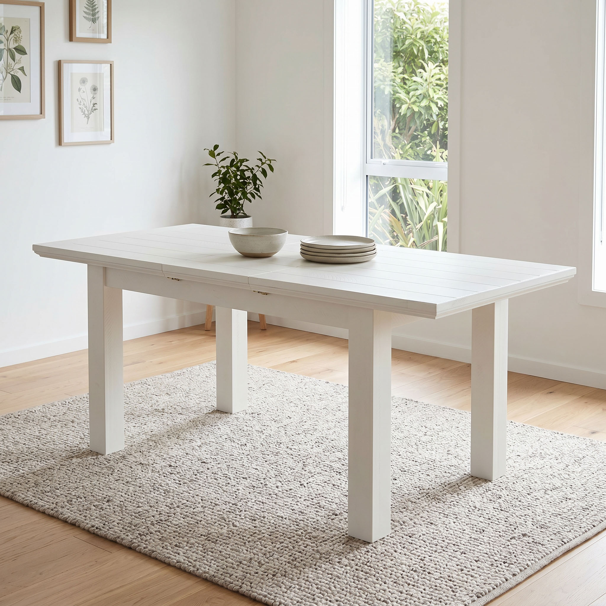Melve Extension Dining Table - W140/180, White