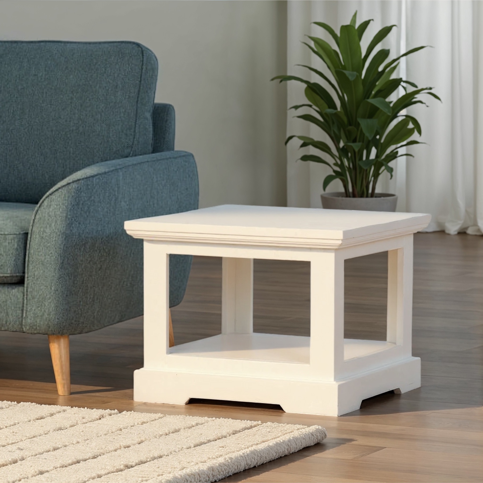 Melve Side Table, White