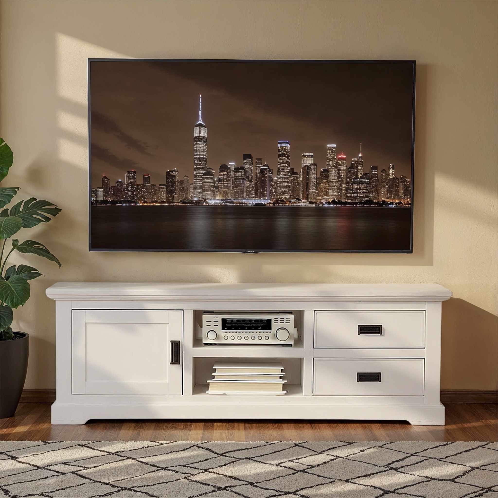 Melve Entertainment Unit - W177, White