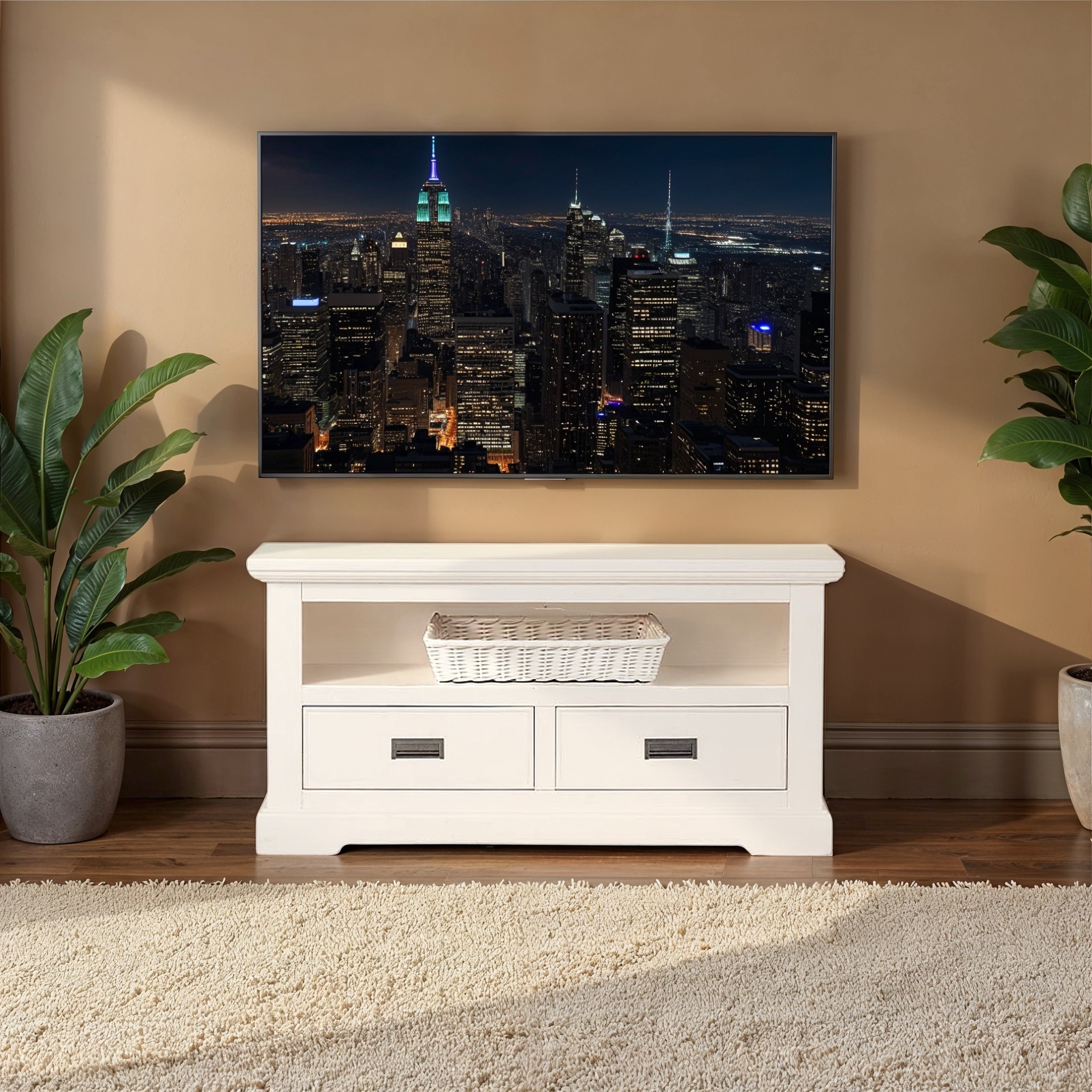 Melve Entertainment Unit - W120, White