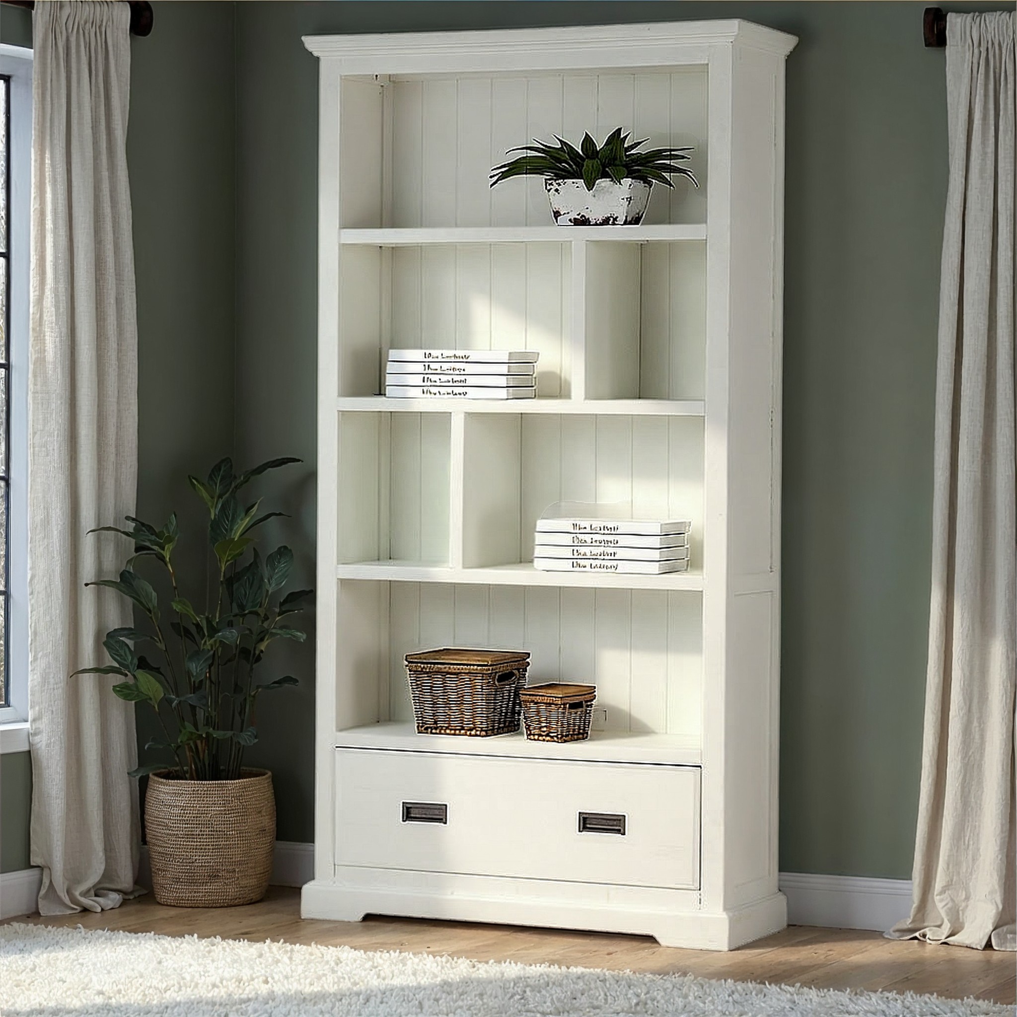 Melve Bookcase, White