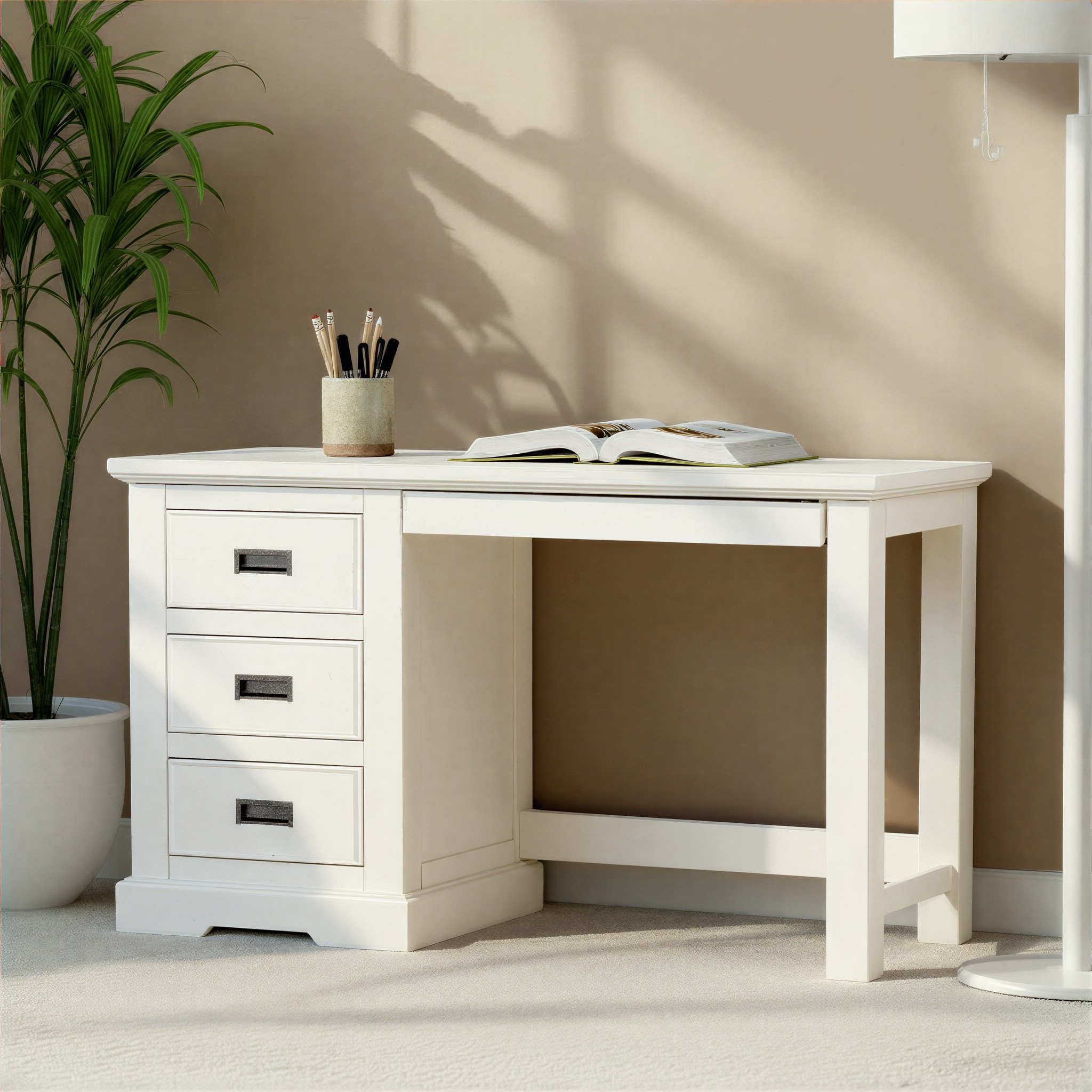 Melve Desk, White