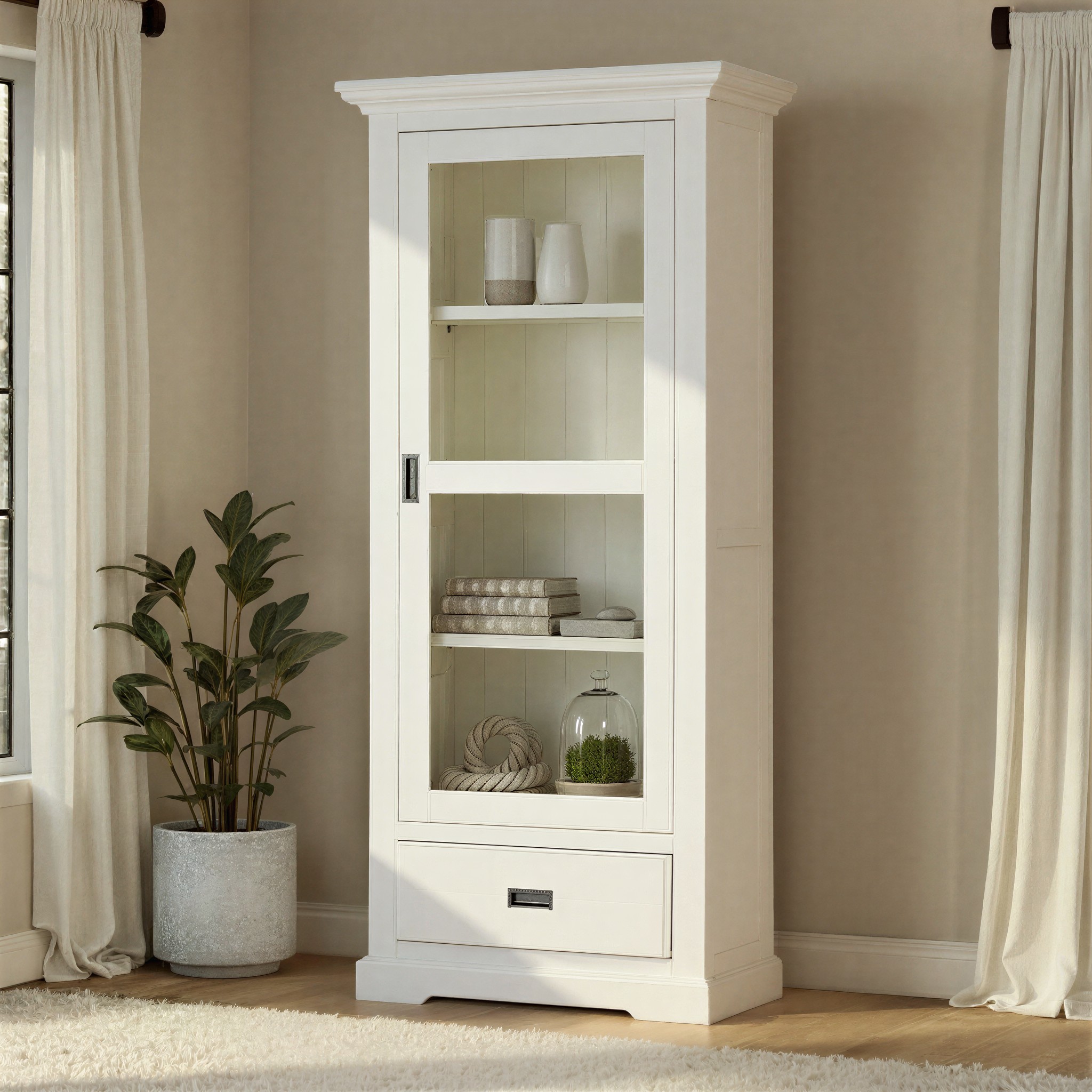 Melve 1 Door Display Unit, White