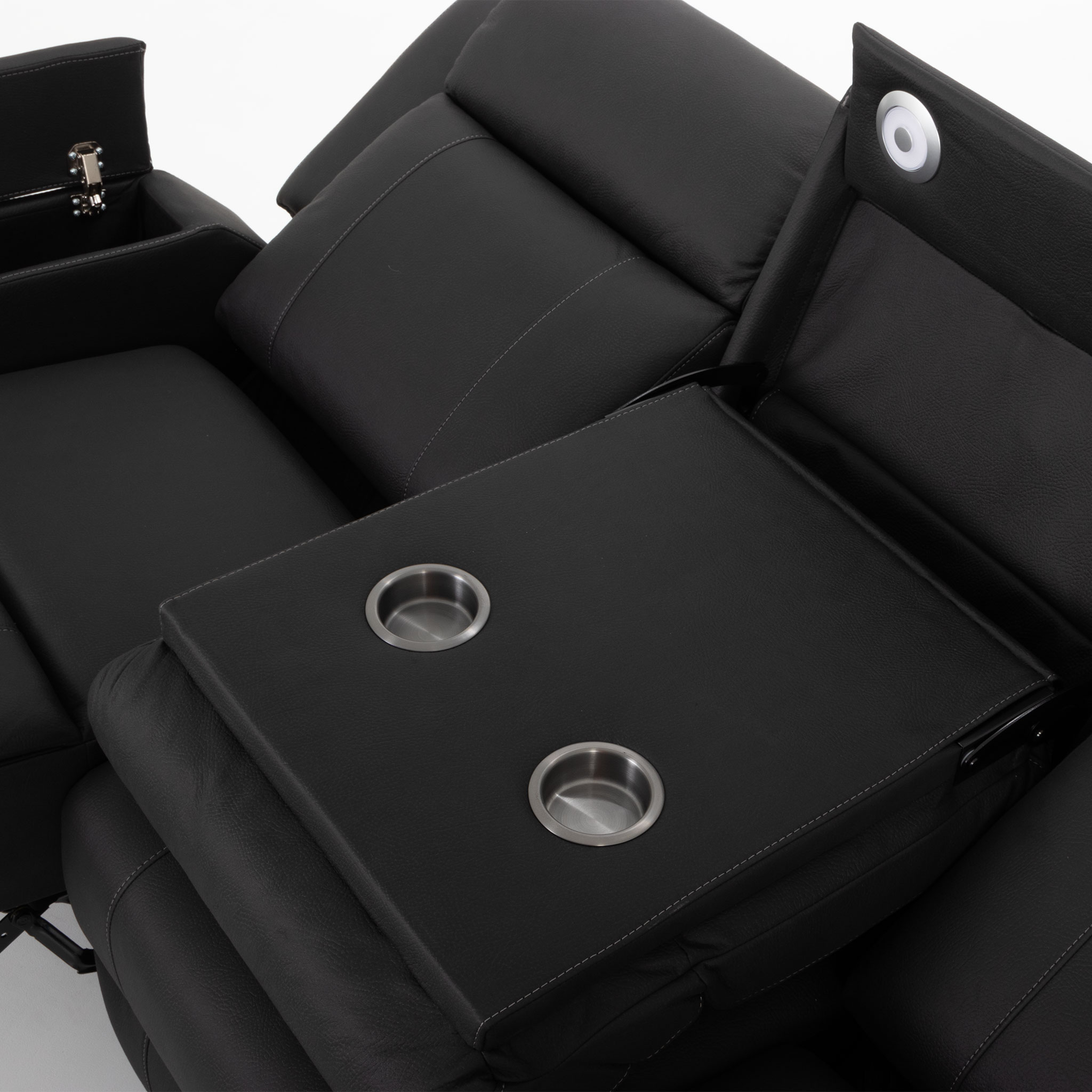 Nico 3 Seater Recliner Sofa, Charcoal